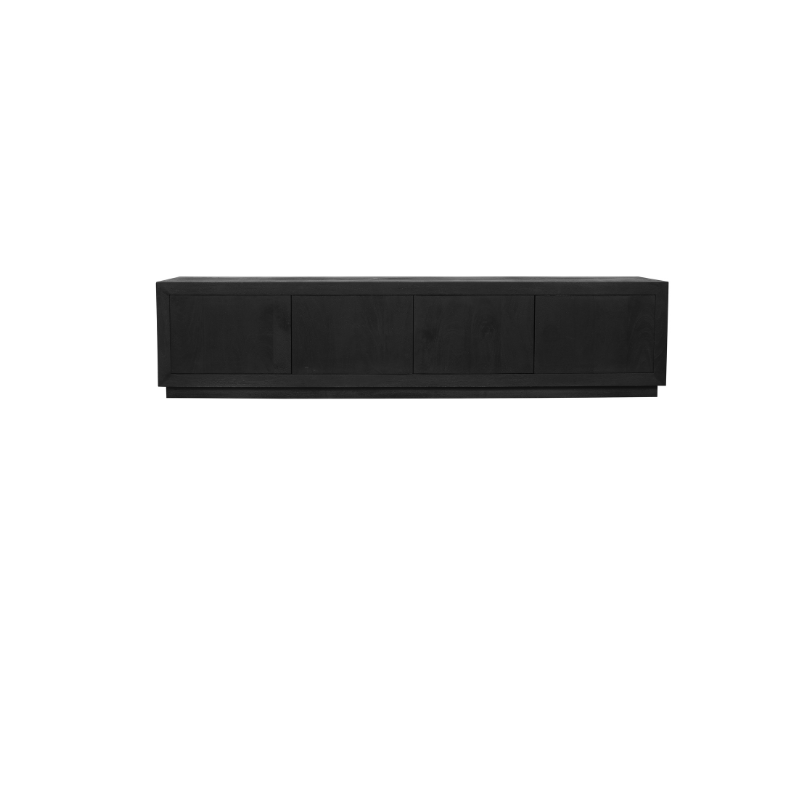 STF-4207_1 Tv meubel Brussel Zwart Mangohout 200 cm - Image 2