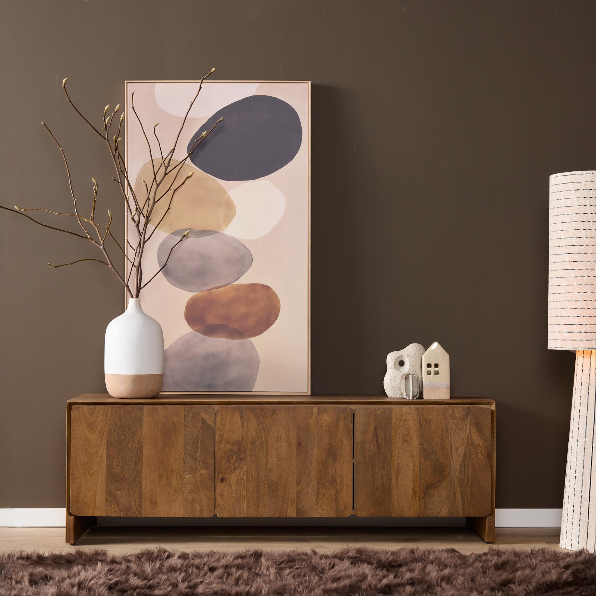 STF-6610_1 Tv meubel Tense Naturel Mangohout 150 cm - Image 2