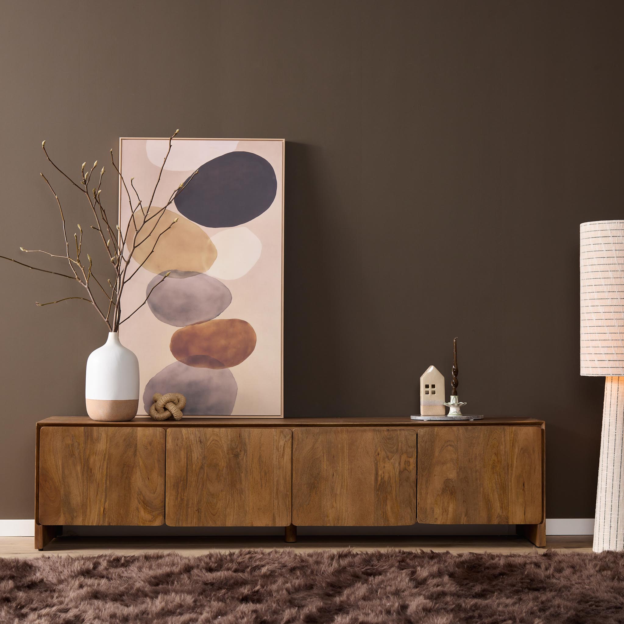 Tv meubel Tense Naturel Mangohout 200 cm - Image 2