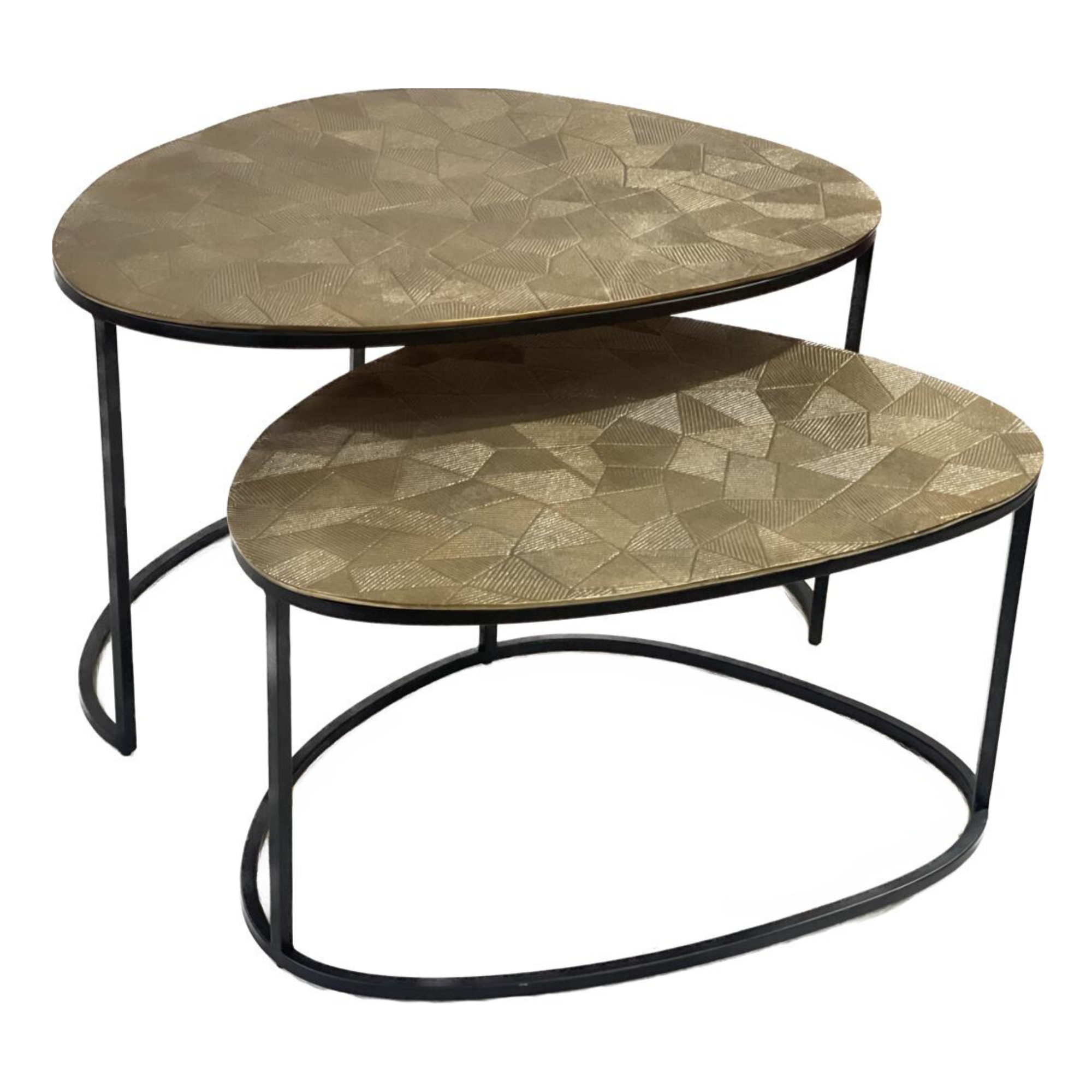 Ronde salontafel Ziva Goud Aluminium 90 cm - Image 10