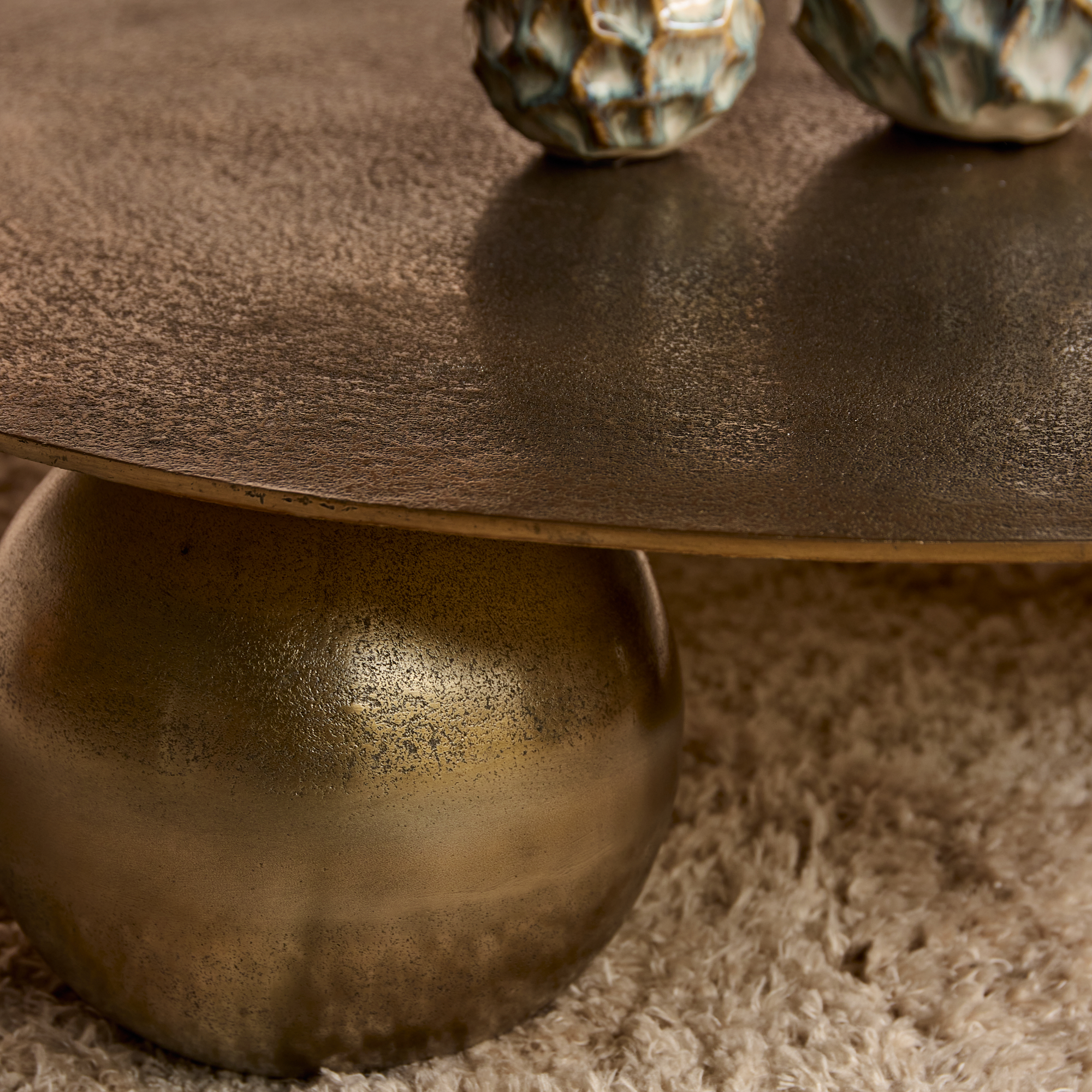 Ronde salontafel Ziva Goud Aluminium 90 cm - Image 2