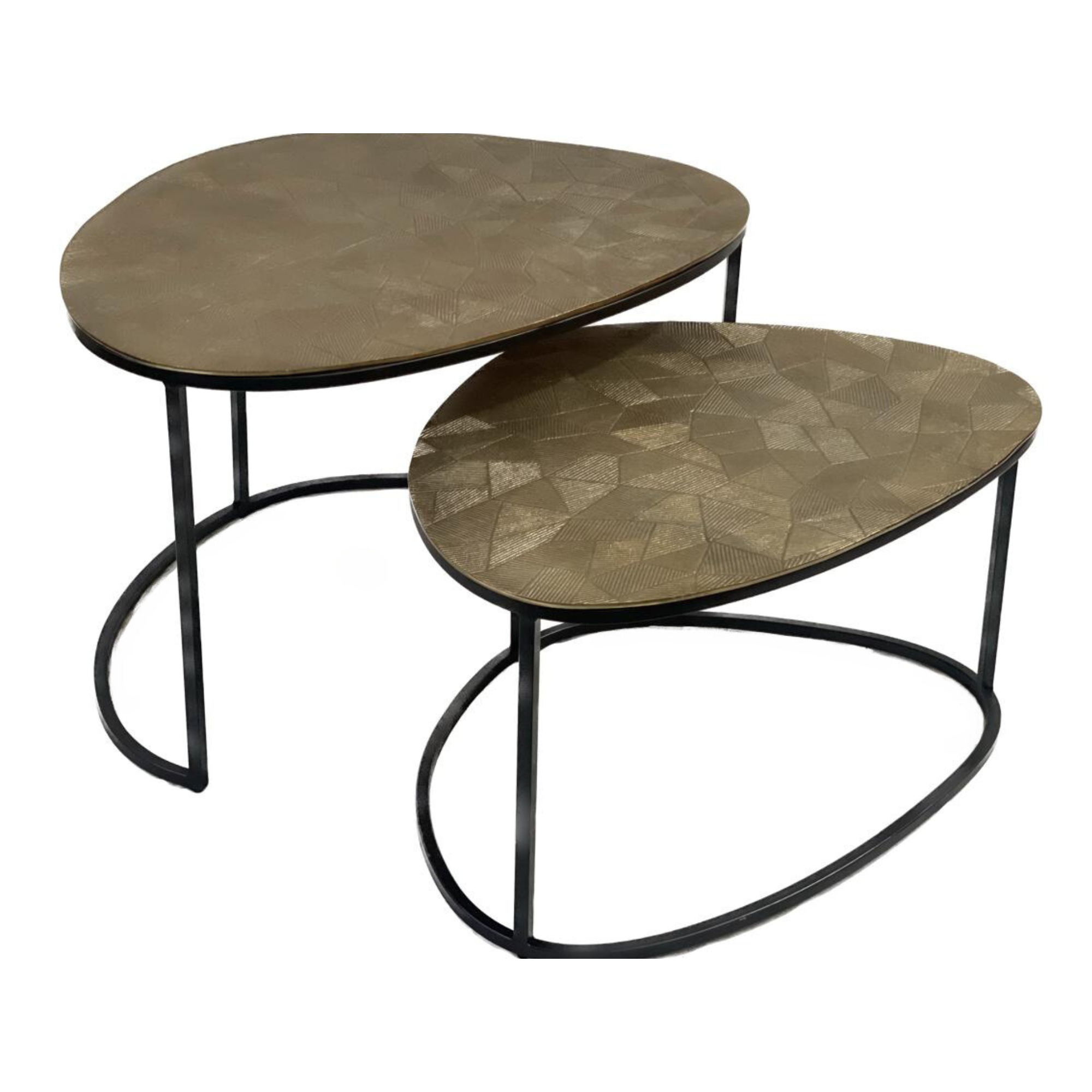 Ronde salontafel Ziva Goud Aluminium 90 cm - Image 11