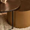 STF-2376_1 Ronde salontafel set Luna Goud Aluminium 75 cm - Image 2