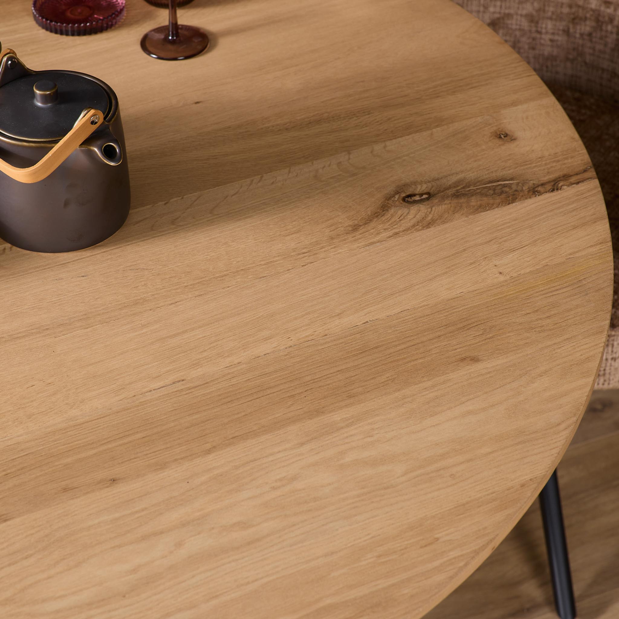 Ronde eettafel Ferris Naturel Eikenhout 110 cm - Image 2