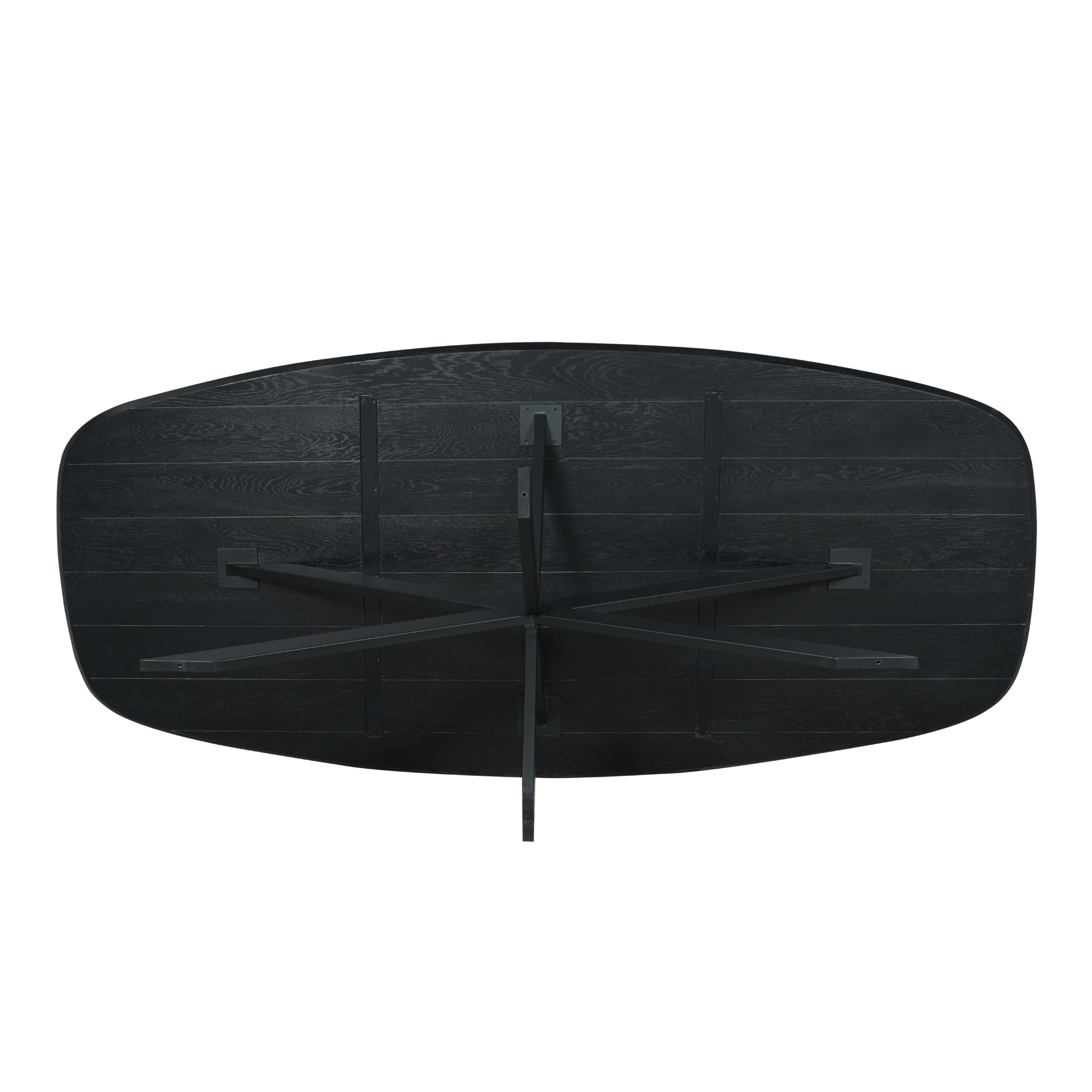 STF-2118_8 Deens ovale eettafel Ferris Zwart Eikenhout 200 cm - Image 9
