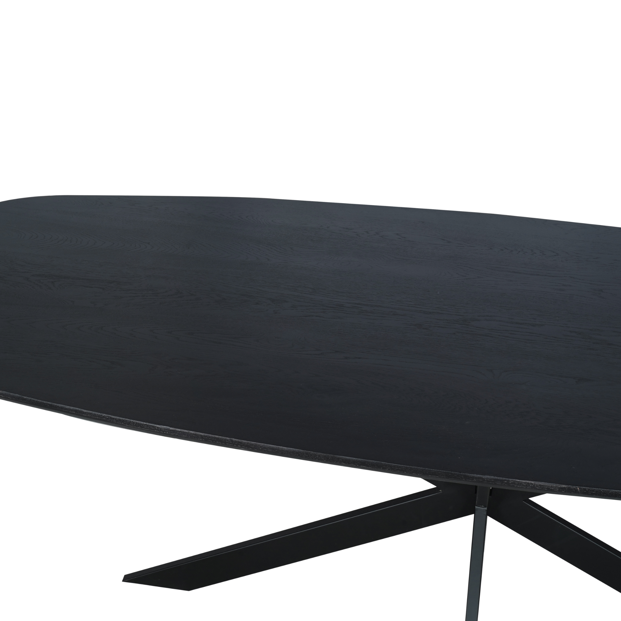STF-2118_11 Deens ovale eettafel Ferris Zwart Eikenhout 200 cm - Image 12