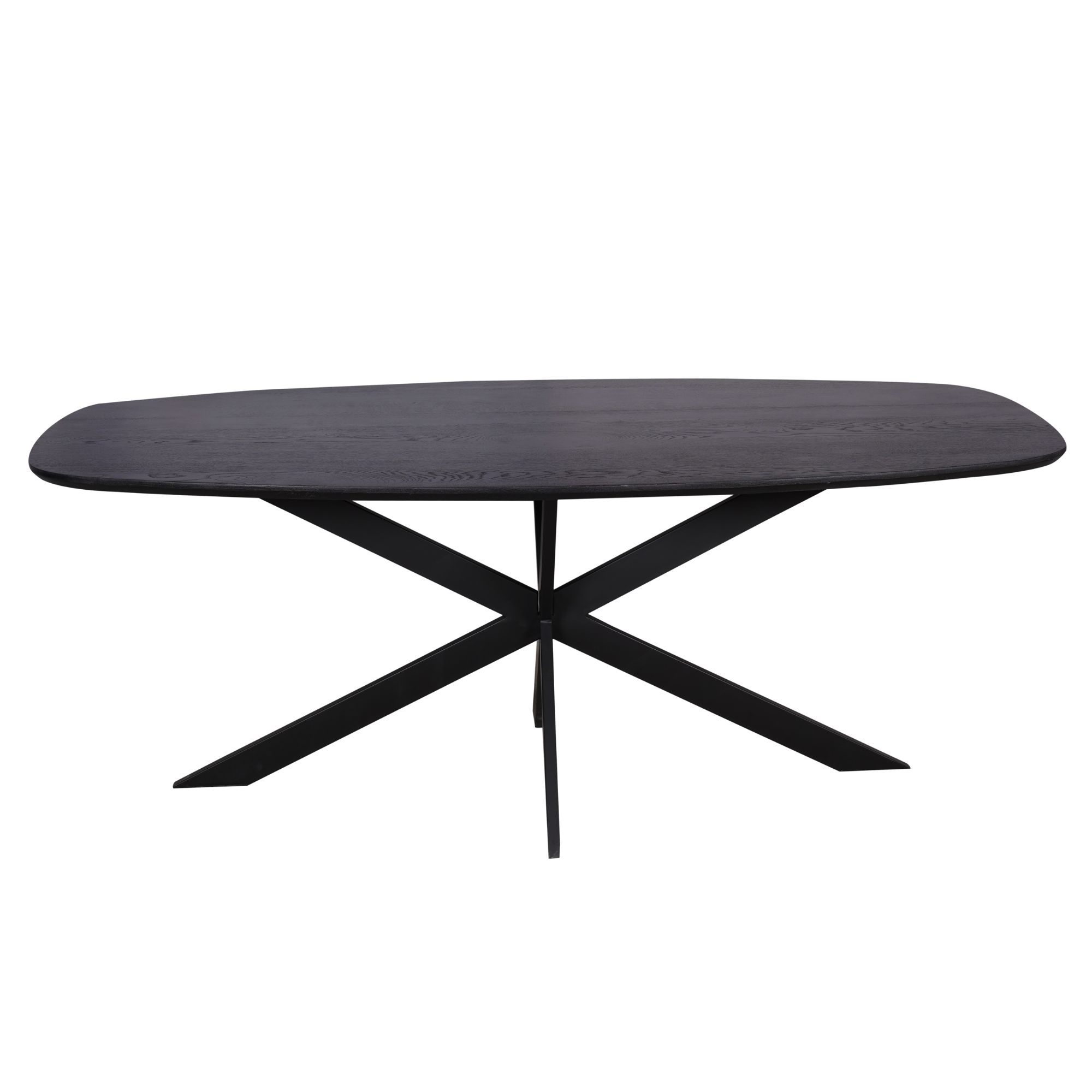 STF-2118_4 Deens ovale eettafel Ferris Zwart Eikenhout 200 cm - Image 5