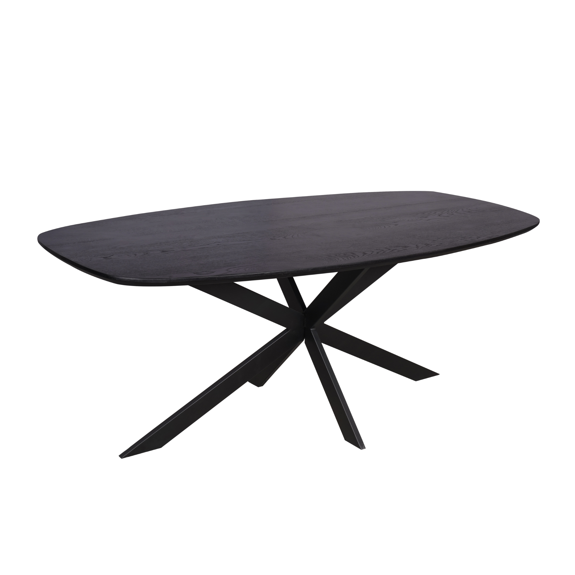 STF-2118_6 Deens ovale eettafel Ferris Zwart Eikenhout 200 cm - Image 7