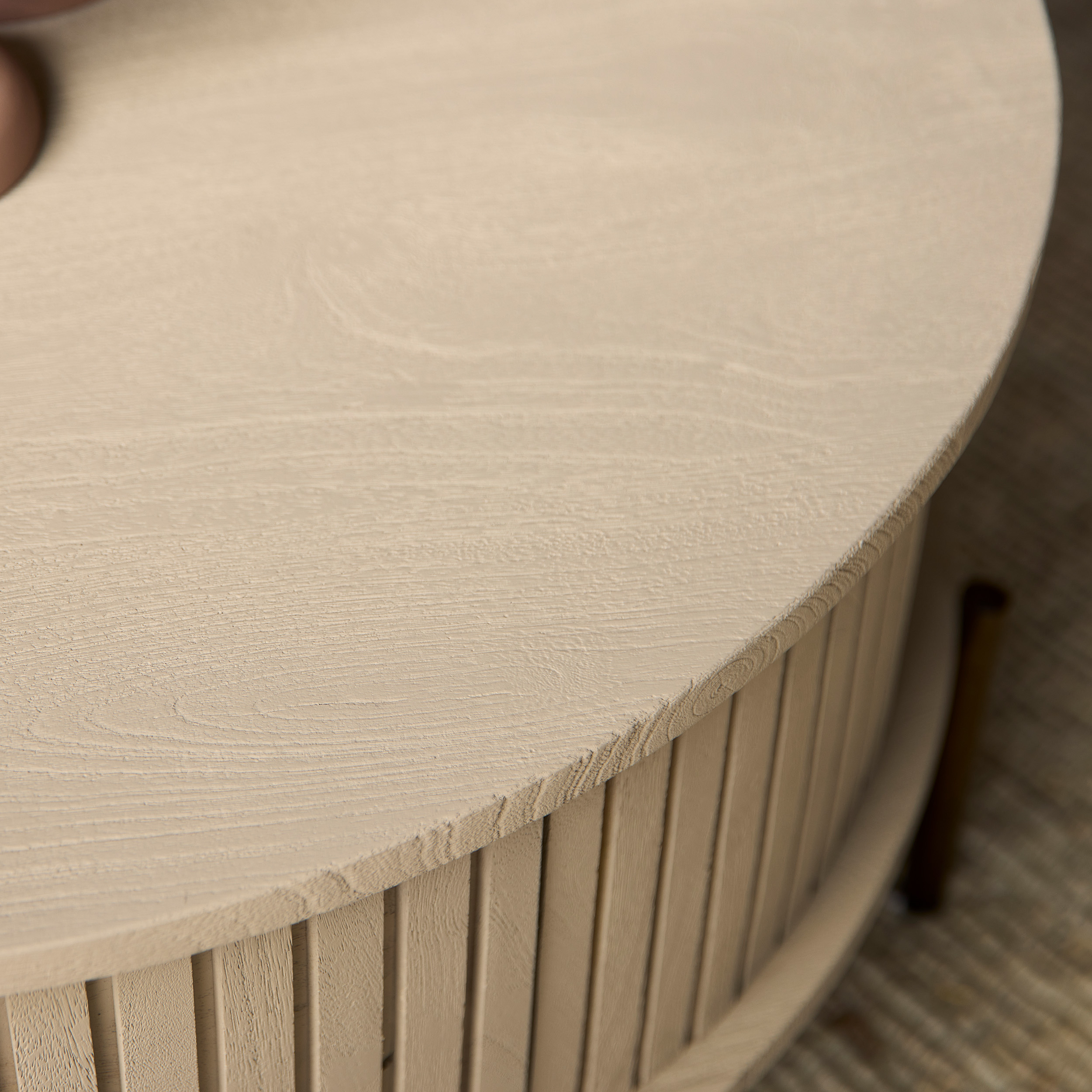 Ronde salontafel Madison Zand Mangohout 80 cm - Image 2