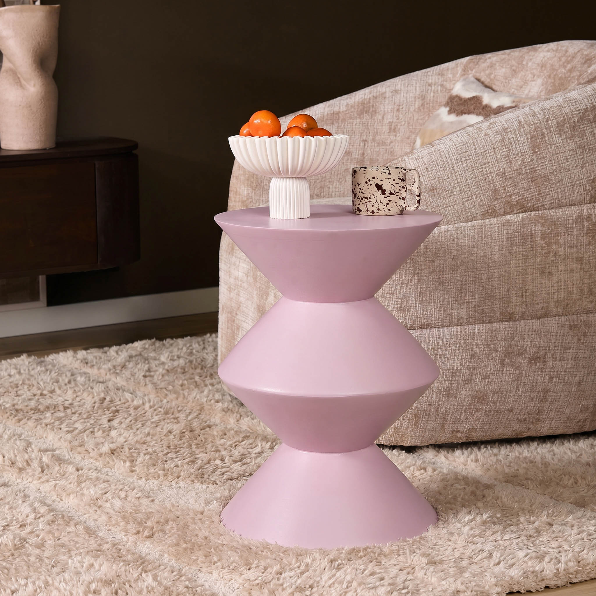 Bijzettafel Abel Roze Mangohout 33 cm - Image 1
