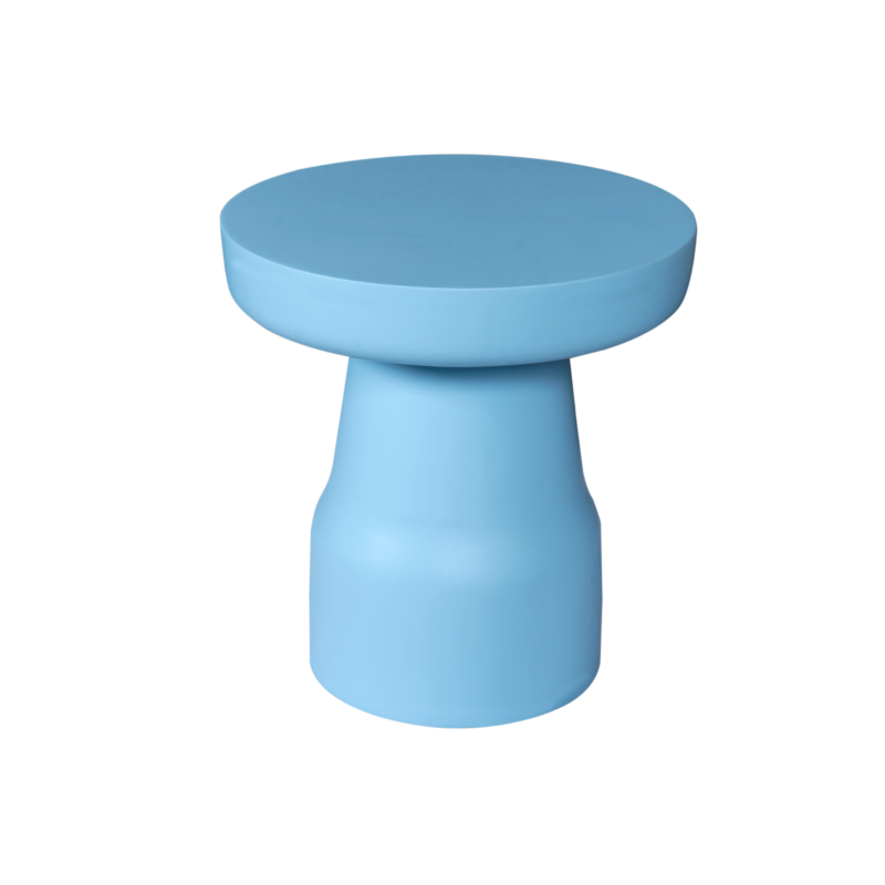 Bijzettafel Drum Blauw Mangohout 40 cm - Image 2