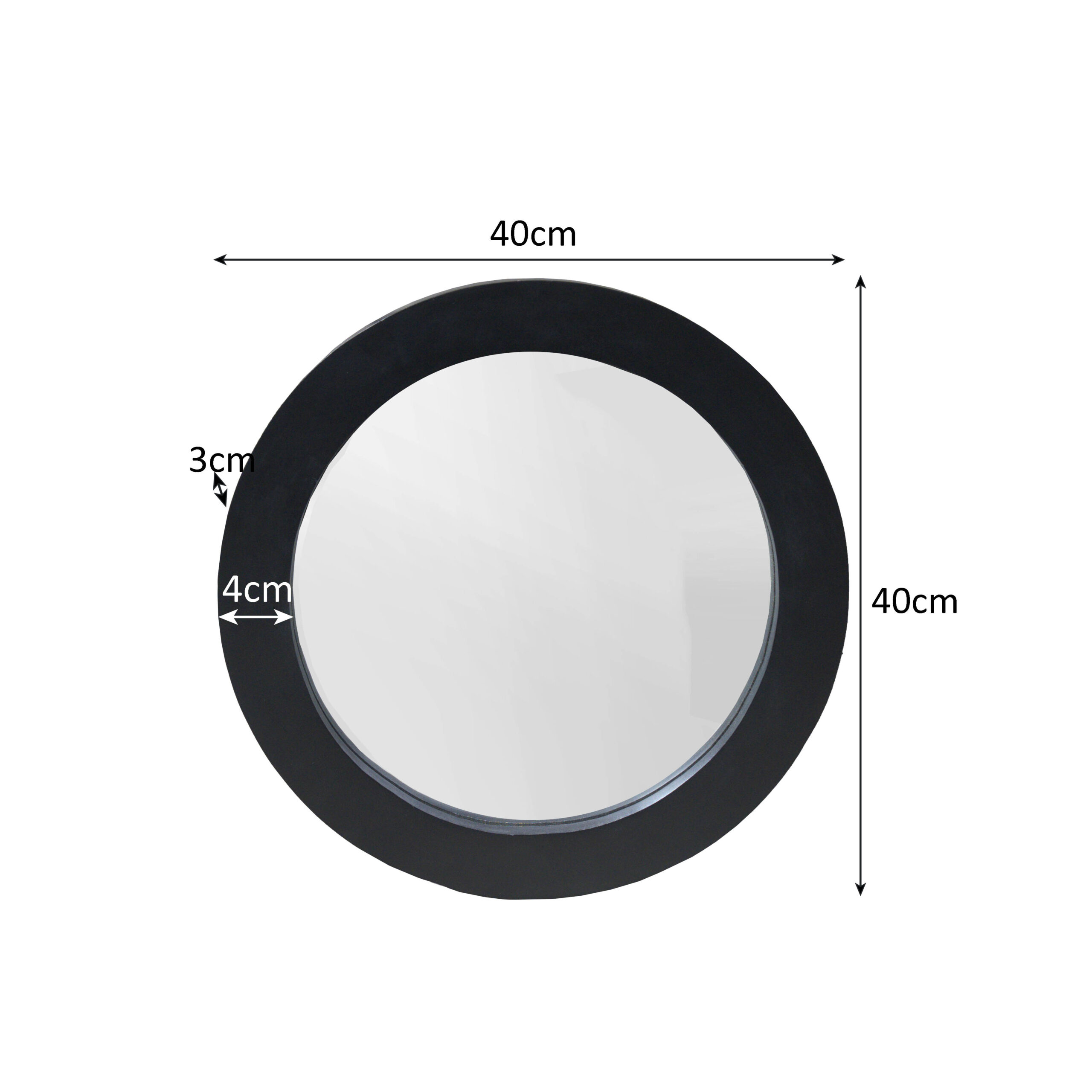 Ronde spiegel Dide Zwart Mangohout 40 cm - Image 3