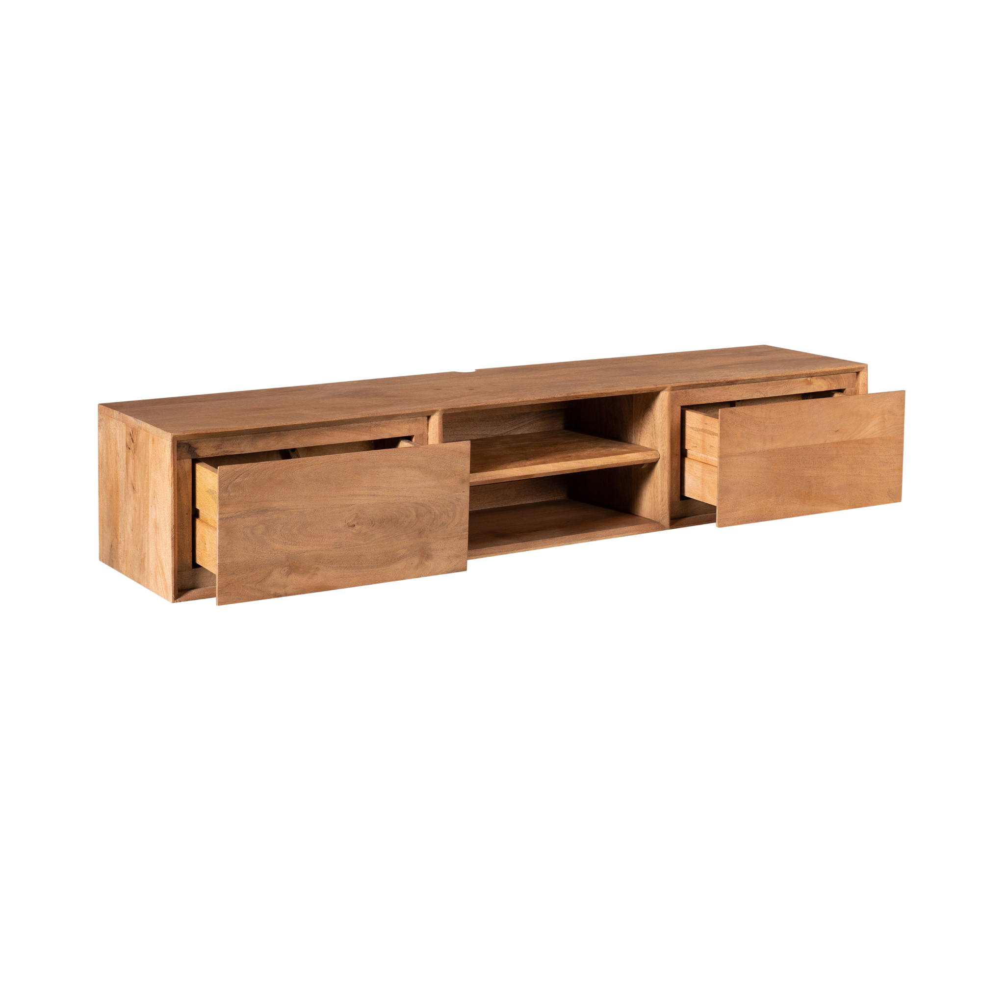 STF-1602_9 Zwevend tv meubel Ambiance Naturel Mangohout 160 cm - Image 10