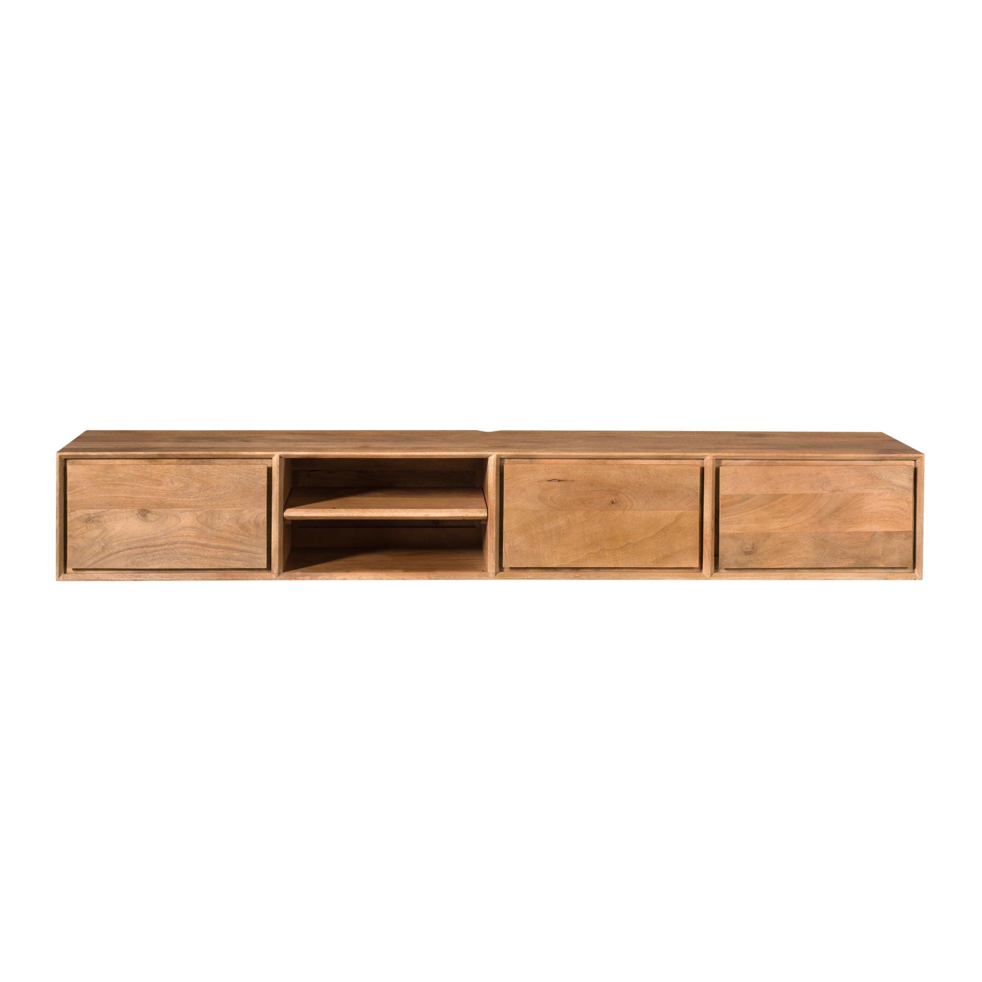 Zwevend tv meubel Ambiance Naturel Mangohout 200 cm - Image 6
