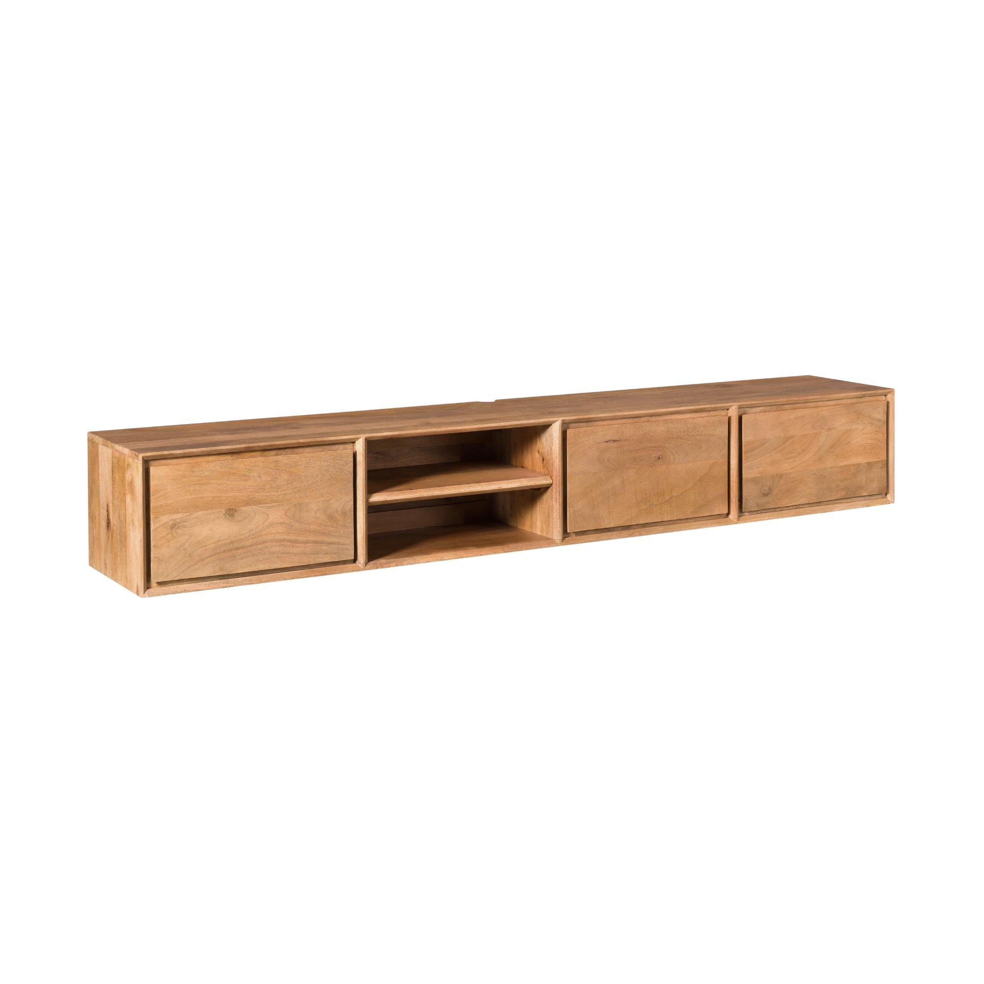 Zwevend tv meubel Ambiance Naturel Mangohout 200 cm - Image 7