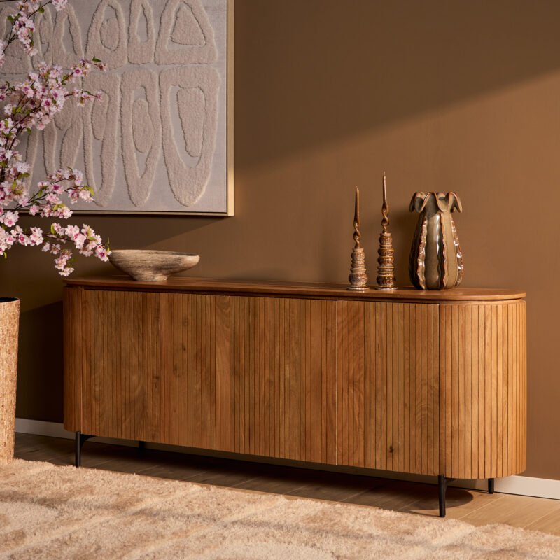 Dressoir Solana Naturel Mangohout 210 cm - Image 1