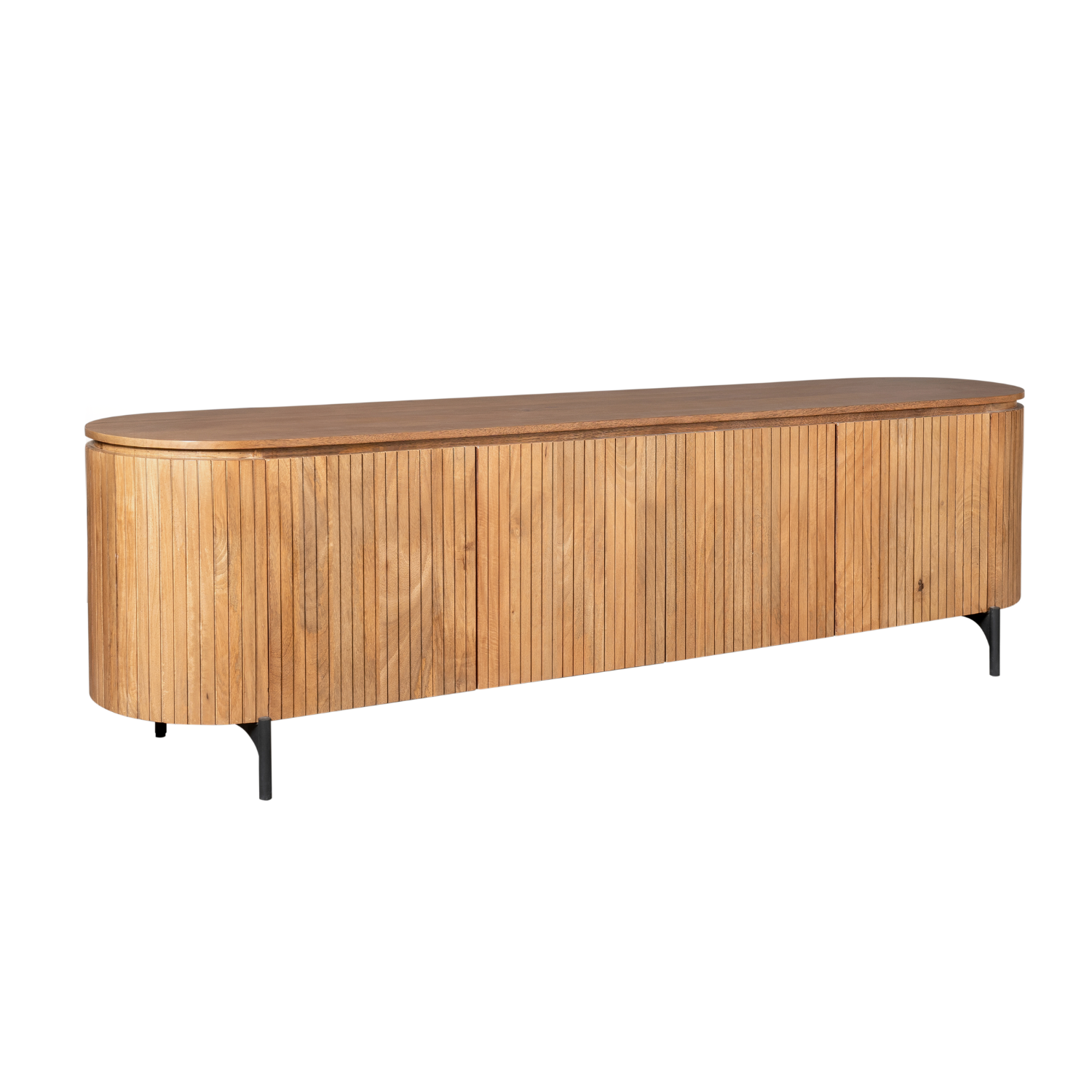 STF-1811_2 Tv meubel Solana Naturel Mangohout 210 cm - Image 3