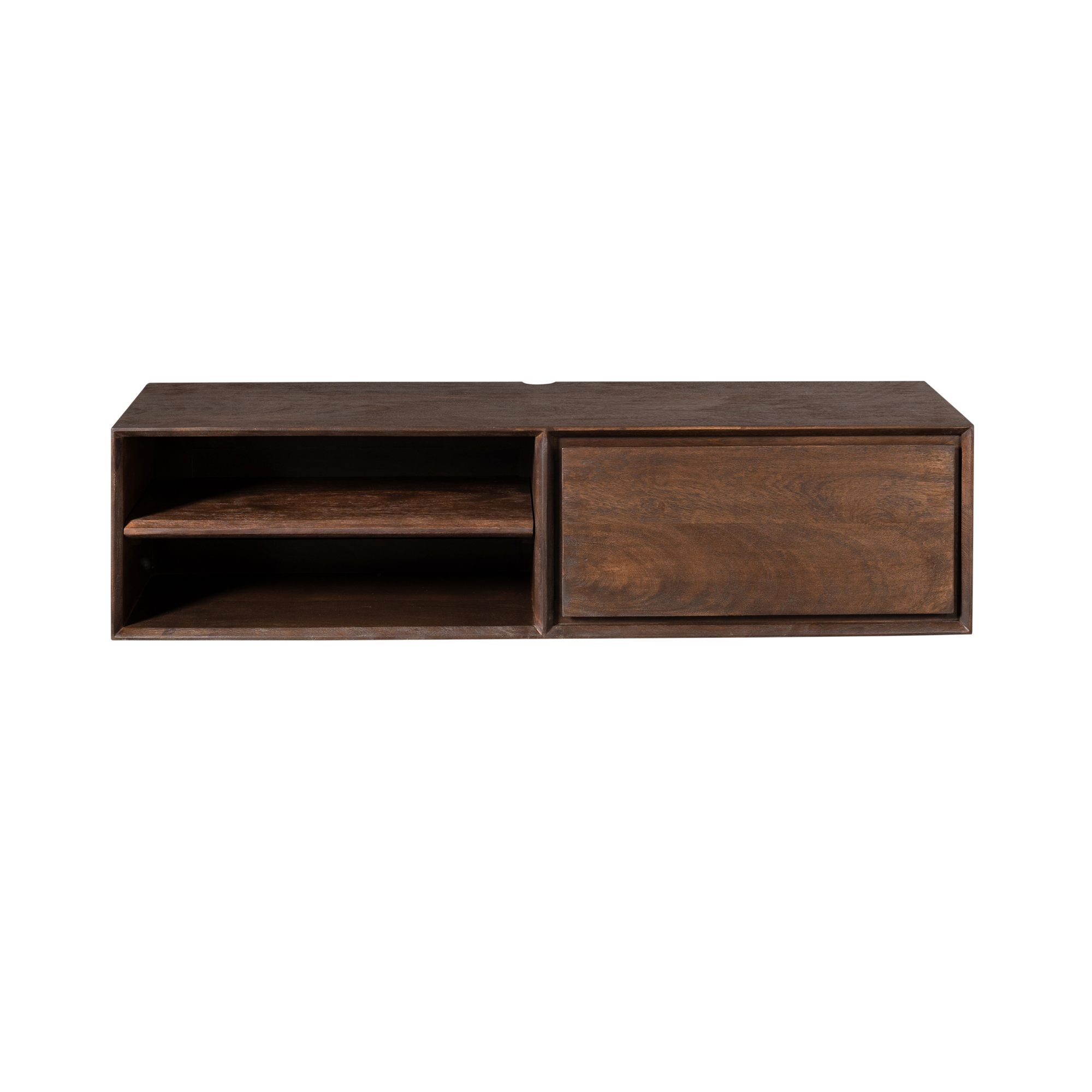 Zwevend tv meubel Ambiance Bruin Mangohout 120 cm - Image 6