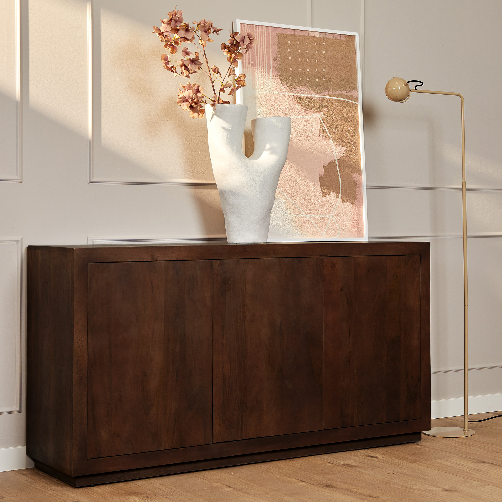 Dressoir Brussel Bruin Mangohout 150 cm - Image 9