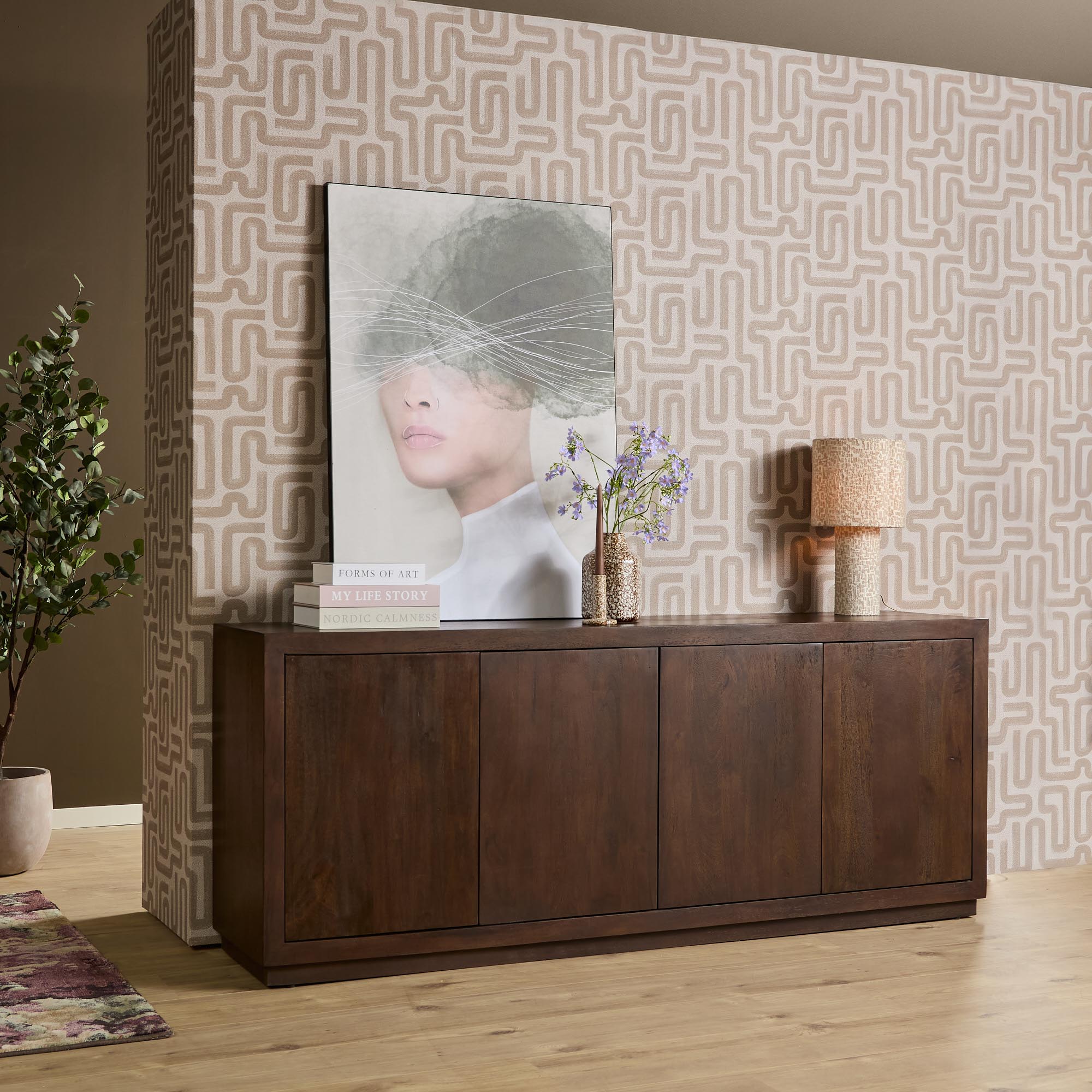 Dressoir Brussel Bruin Mangohout 200 cm - Image 2