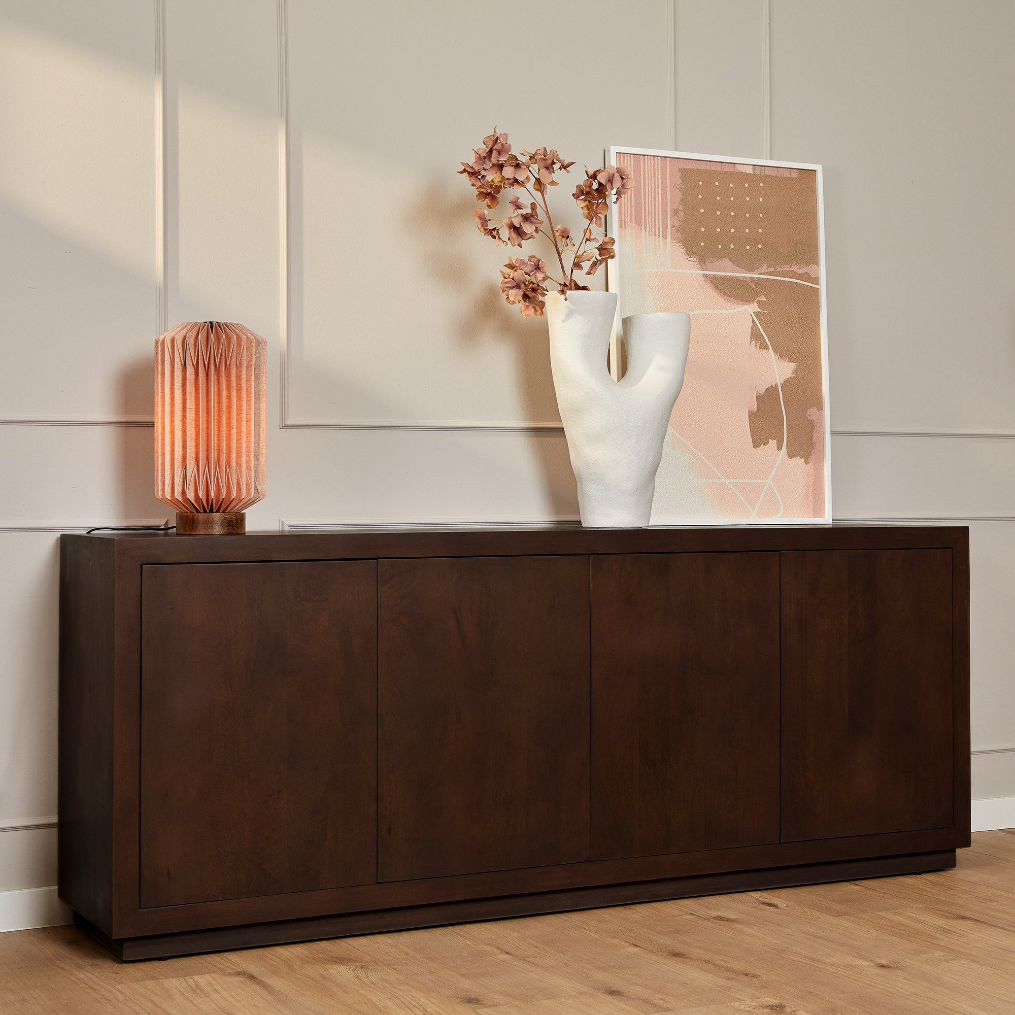 Dressoir Brussel Bruin Mangohout 200 cm - Image 10