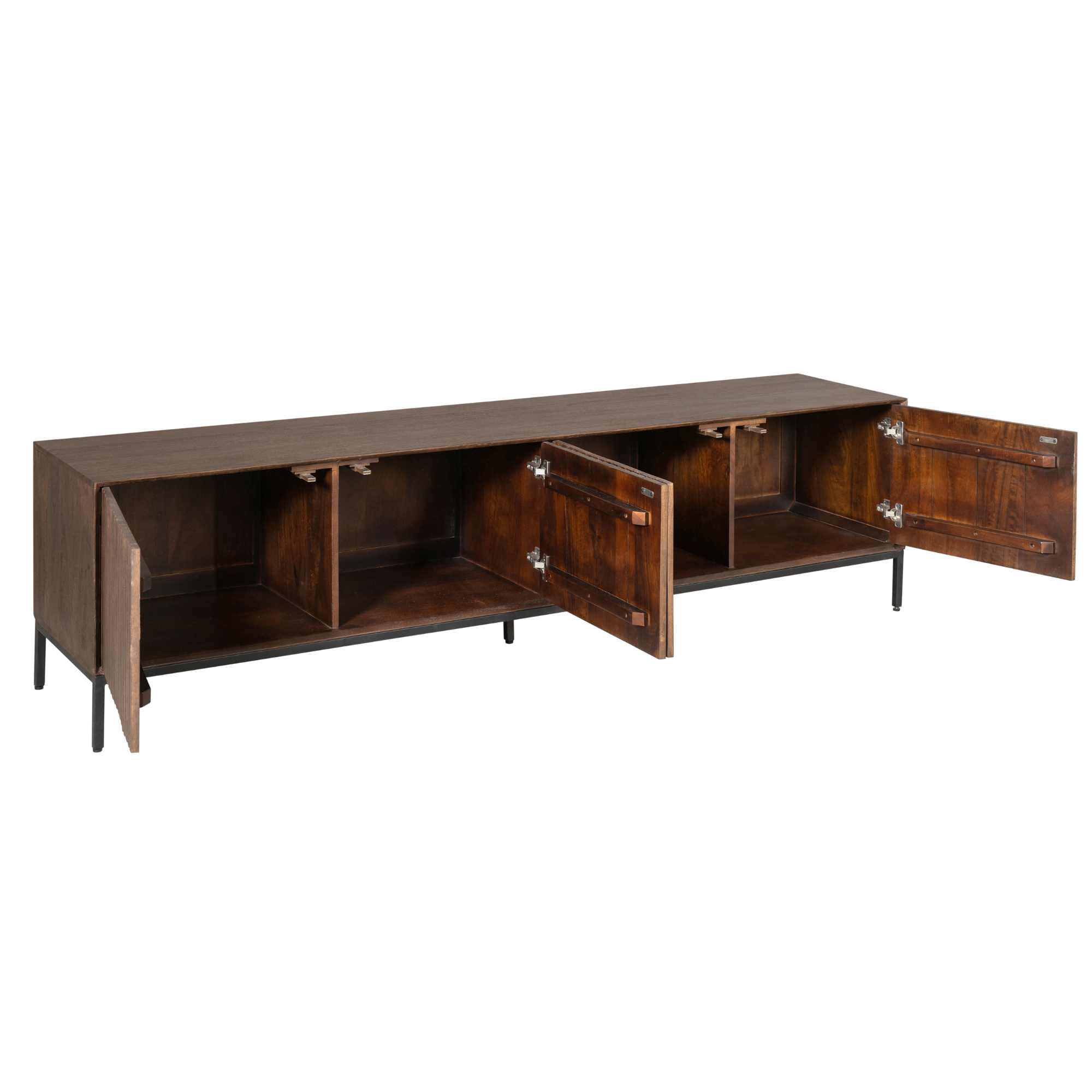 Tv meubel Madison Bruin Mangohout 210 cm - Image 7