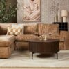 Ronde salontafel Madison Bruin Mangohout 80 cm - Image 1