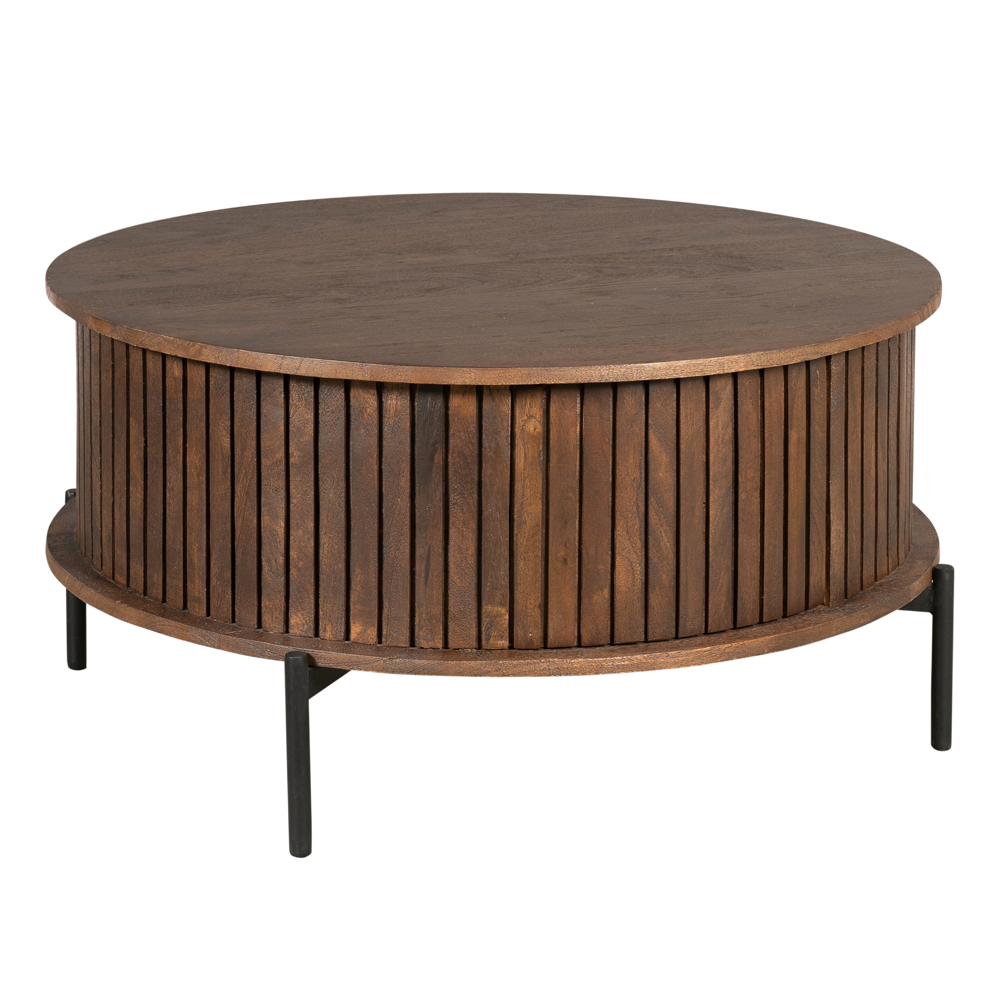 Ronde salontafel Madison Bruin Mangohout 80 cm - Image 6