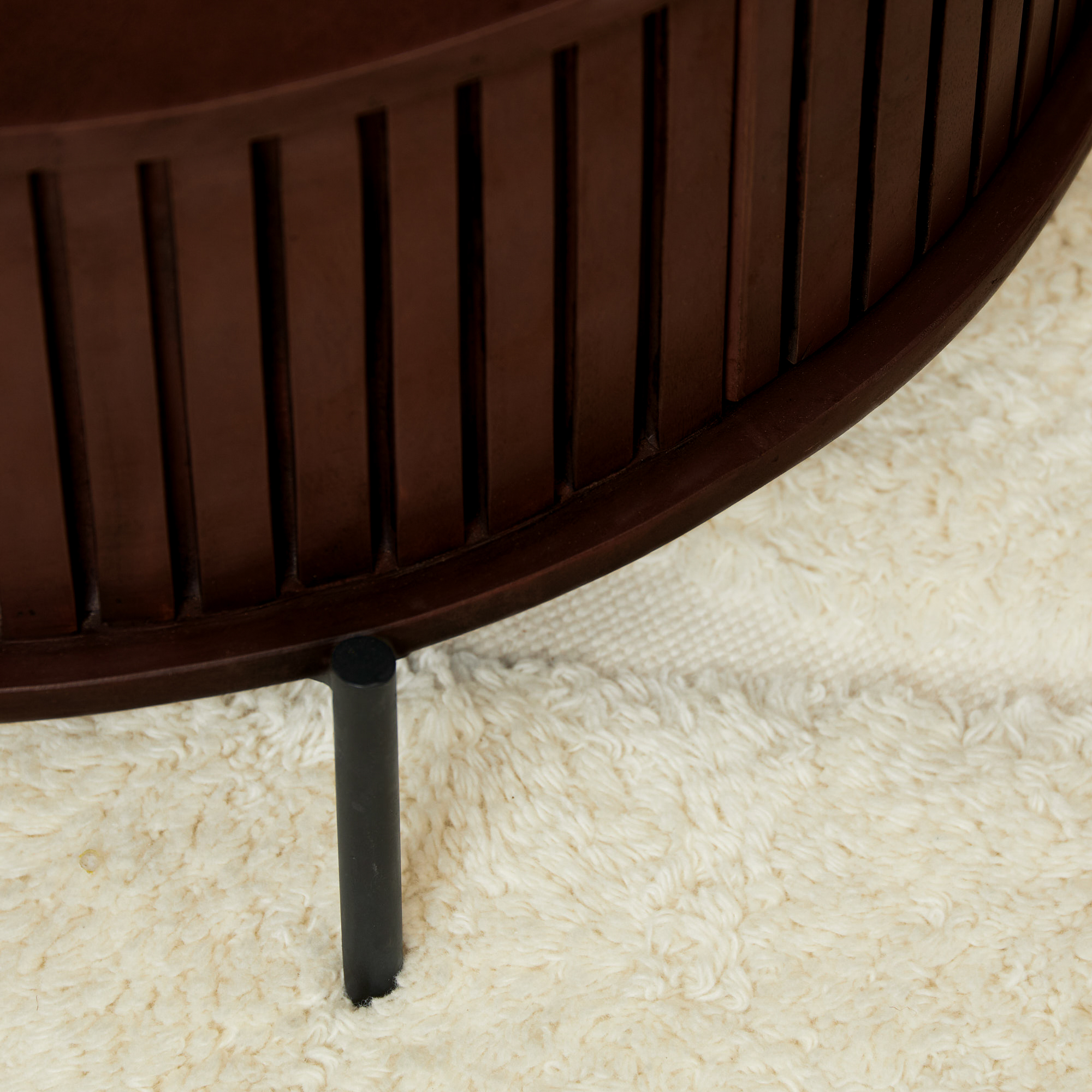 Ronde salontafel Madison Bruin Mangohout 80 cm - Image 14