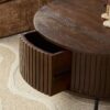 Ronde salontafel Madison Bruin Mangohout 80 cm - Image 4