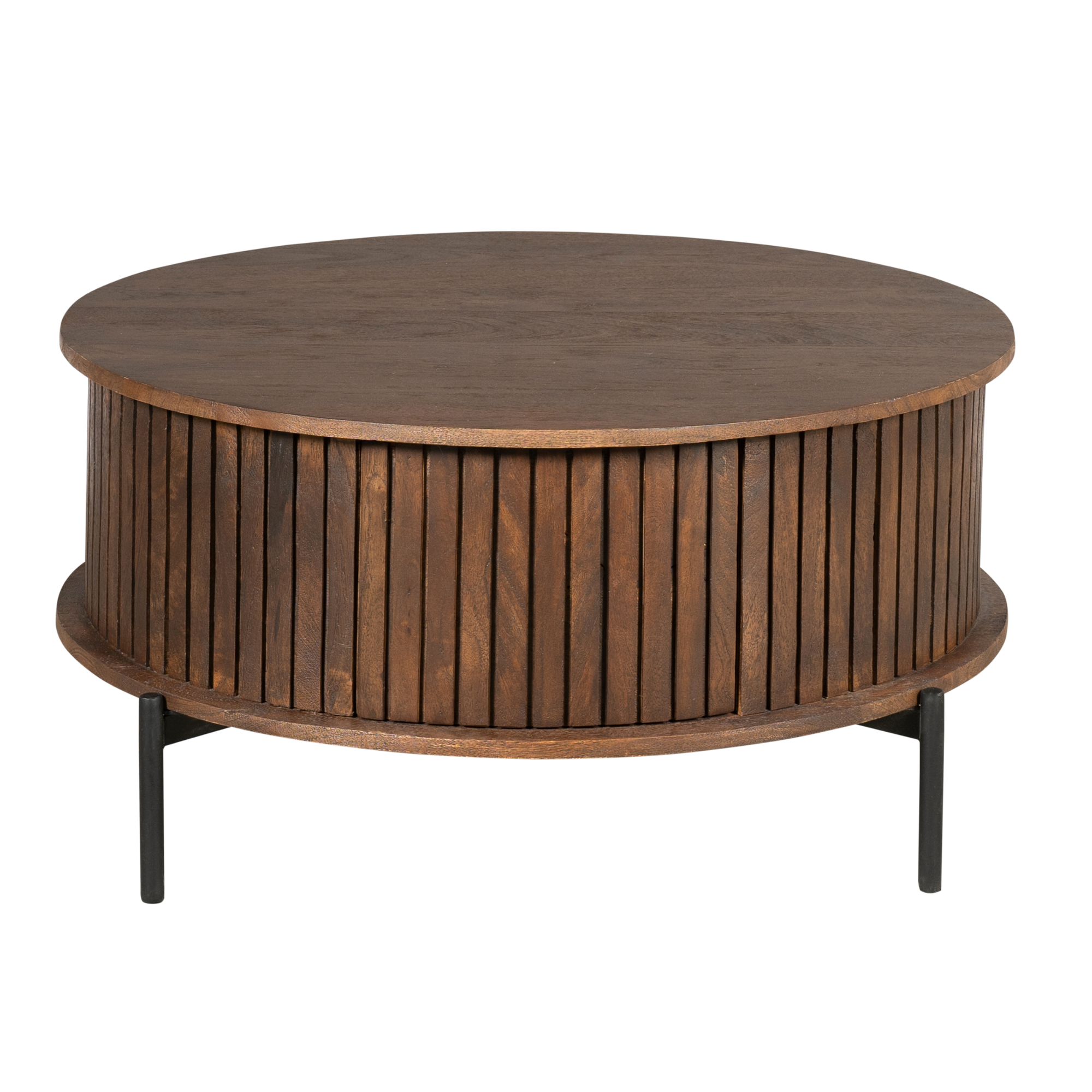 Ronde salontafel Madison Bruin Mangohout 80 cm - Image 5