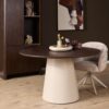 Ronde eettafel Madison Bruin Mangohout 130 cm - Image 1