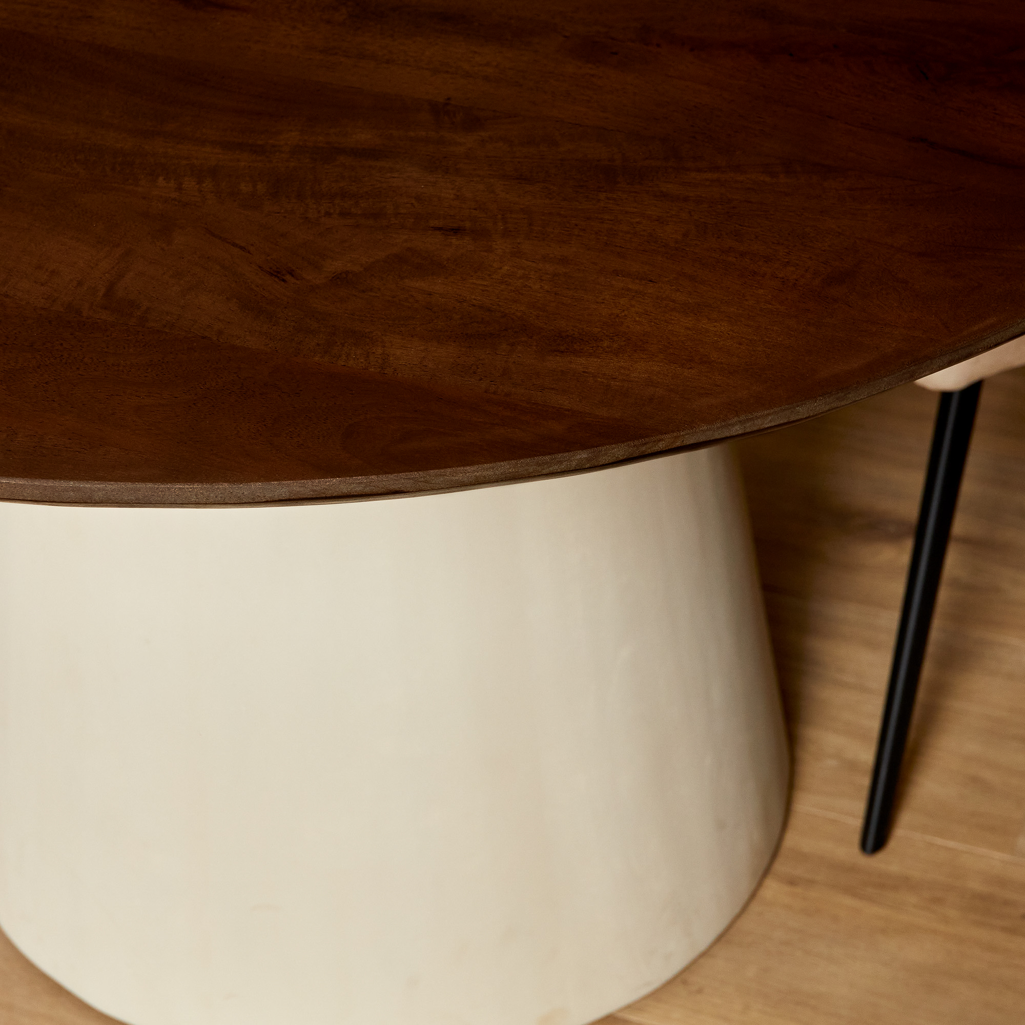 STF-6790_9 Ronde eettafel Madison Bruin Mangohout 130 cm - Image 10