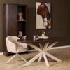 Deens ovale eettafel Madison Bruin Poot Zand Mangohout 160 cm - Image 1