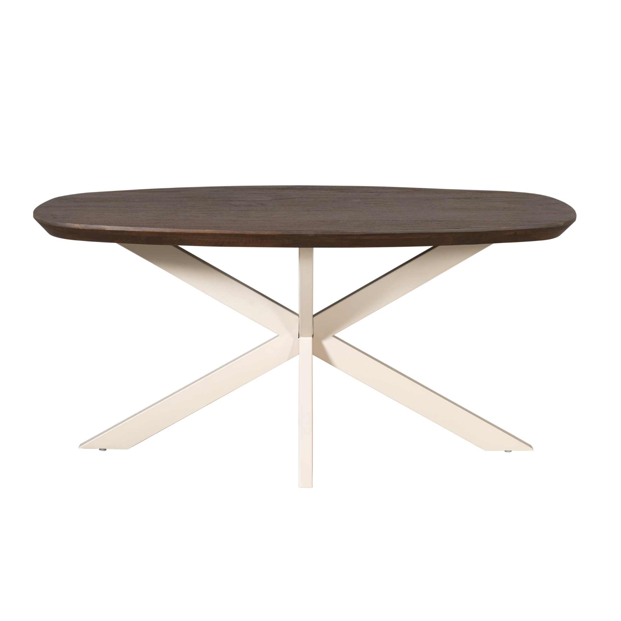 Deens ovale eettafel Madison Bruin Poot Zand Mangohout 160 cm - Image 7