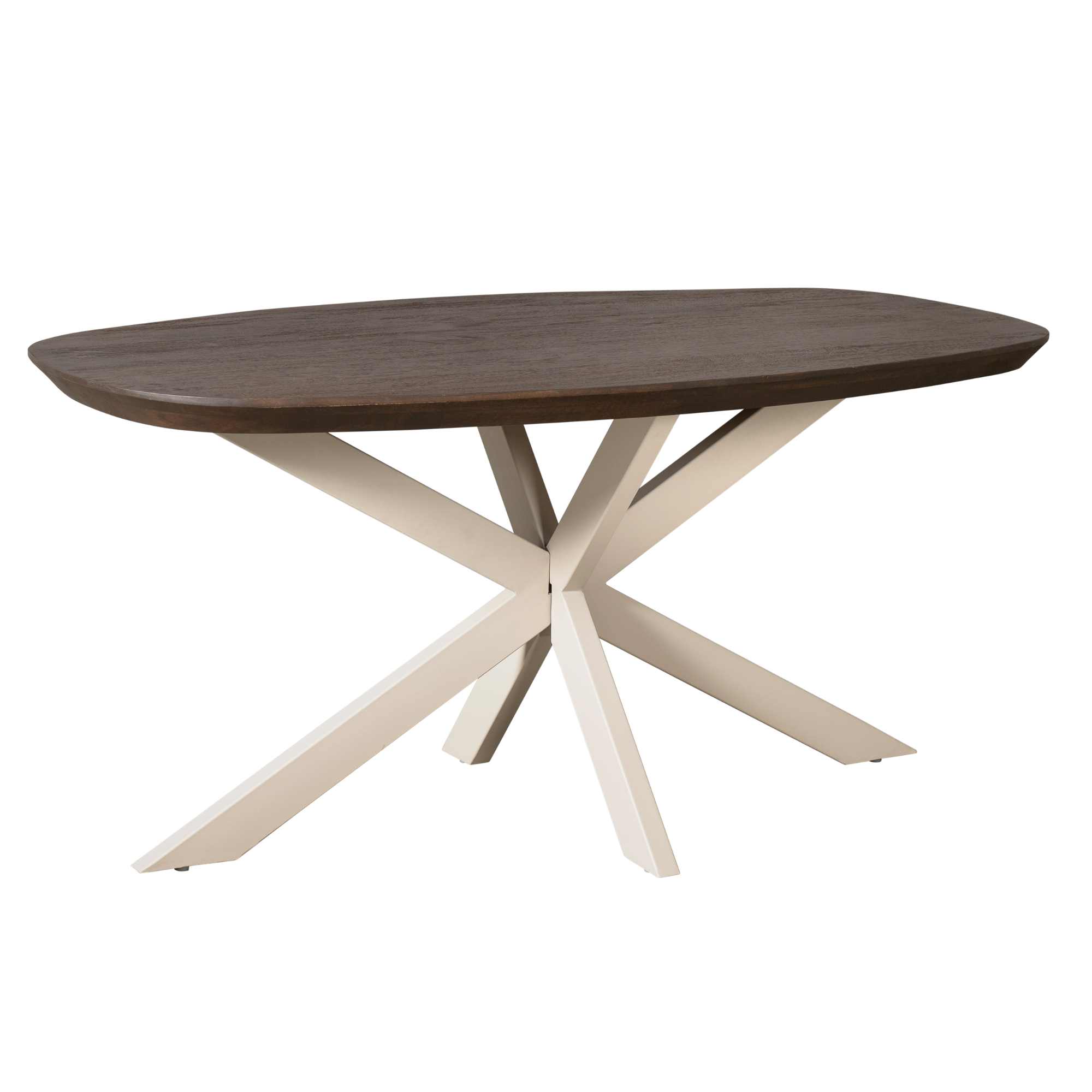 Deens ovale eettafel Madison Bruin Poot Zand Mangohout 160 cm - Image 10