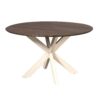 STF-6801_4 Ronde eettafel Madison Bruin Poot Zand Mangohout 130 cm - Image 5