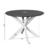 STF-6801_9 Ronde eettafel Madison Bruin Poot Zand Mangohout 130 cm - Image 10