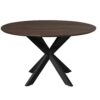 STF-6804_6 Ronde eettafel Madison Bruin Poot Zwart Mangohout 130 cm - Image 7