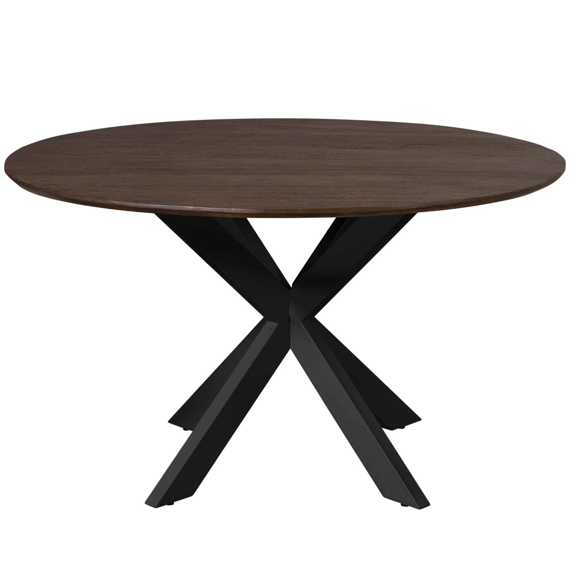 Ronde eettafel Madison Bruin Poot Zwart Mangohout 130 cm - Image 7