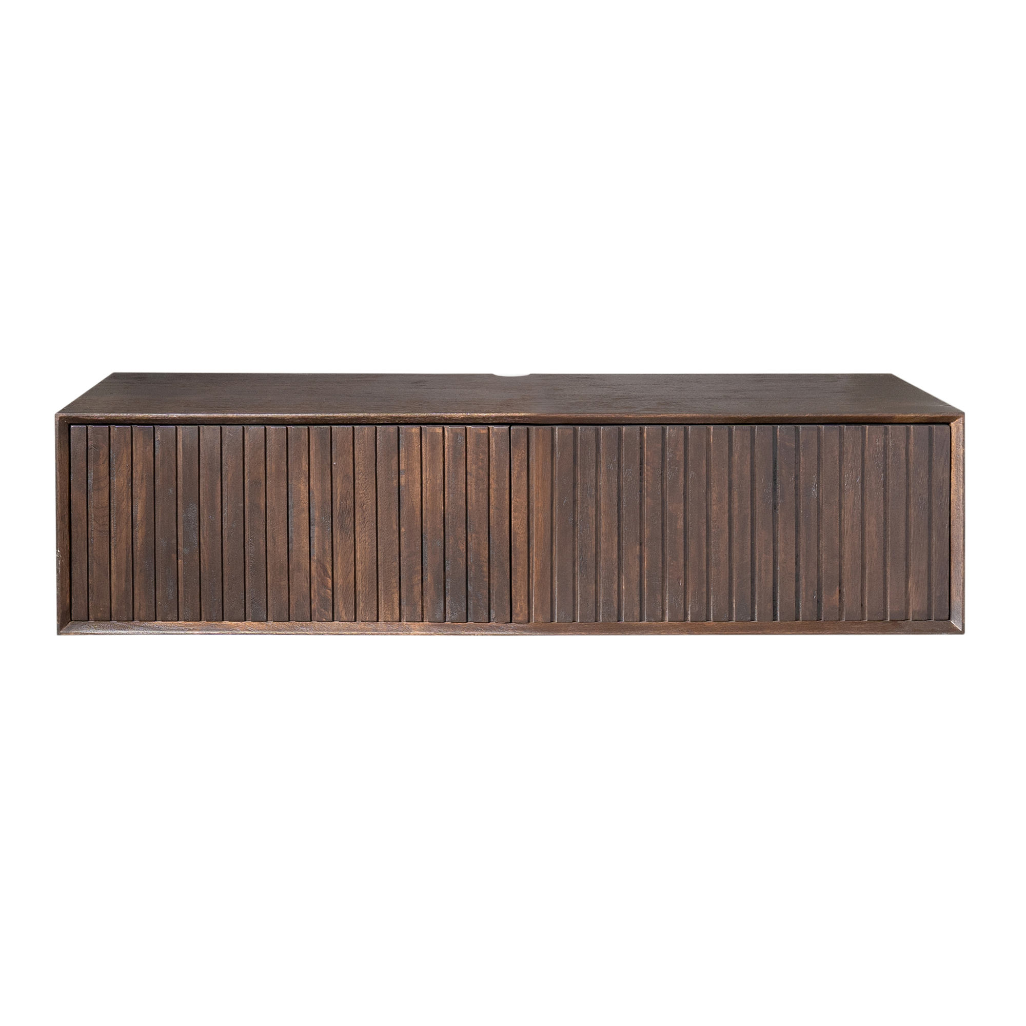 STF-7324_3 Zwevend tv meubel Madison Bruin Mangohout 120 cm - Image 4