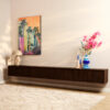 Zwevend tv meubel Madison Bruin Mangohout 280 cm - Image 1