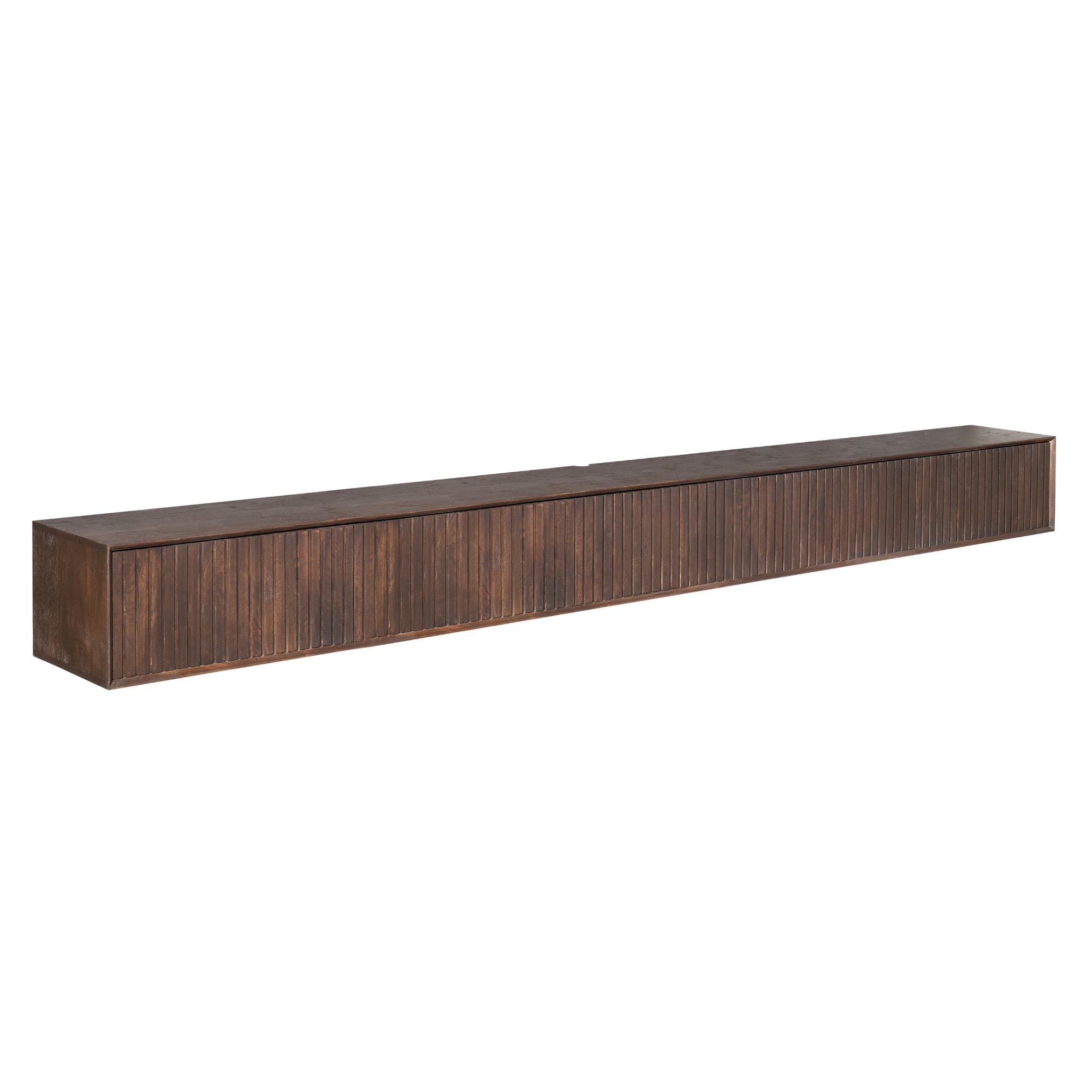 STF-7328_4 Zwevend tv meubel Madison Bruin Mangohout 280 cm - Image 5