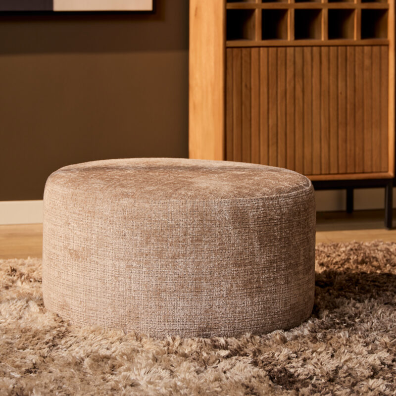Ronde Hocker Beige 60 cm | Cremona 14 - Image 1