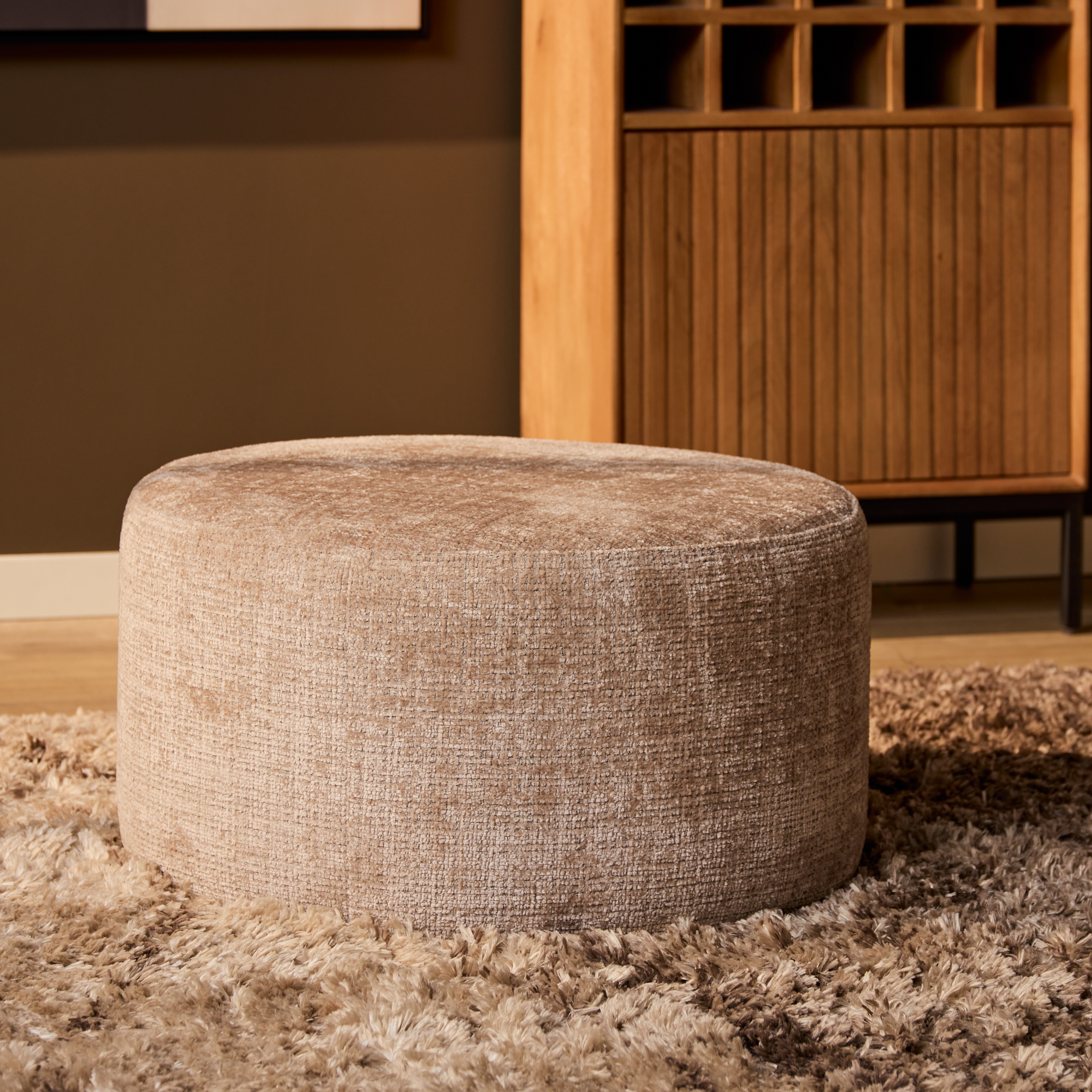 Ronde Hocker Beige 60 cm | Cremona 14 - Image 1