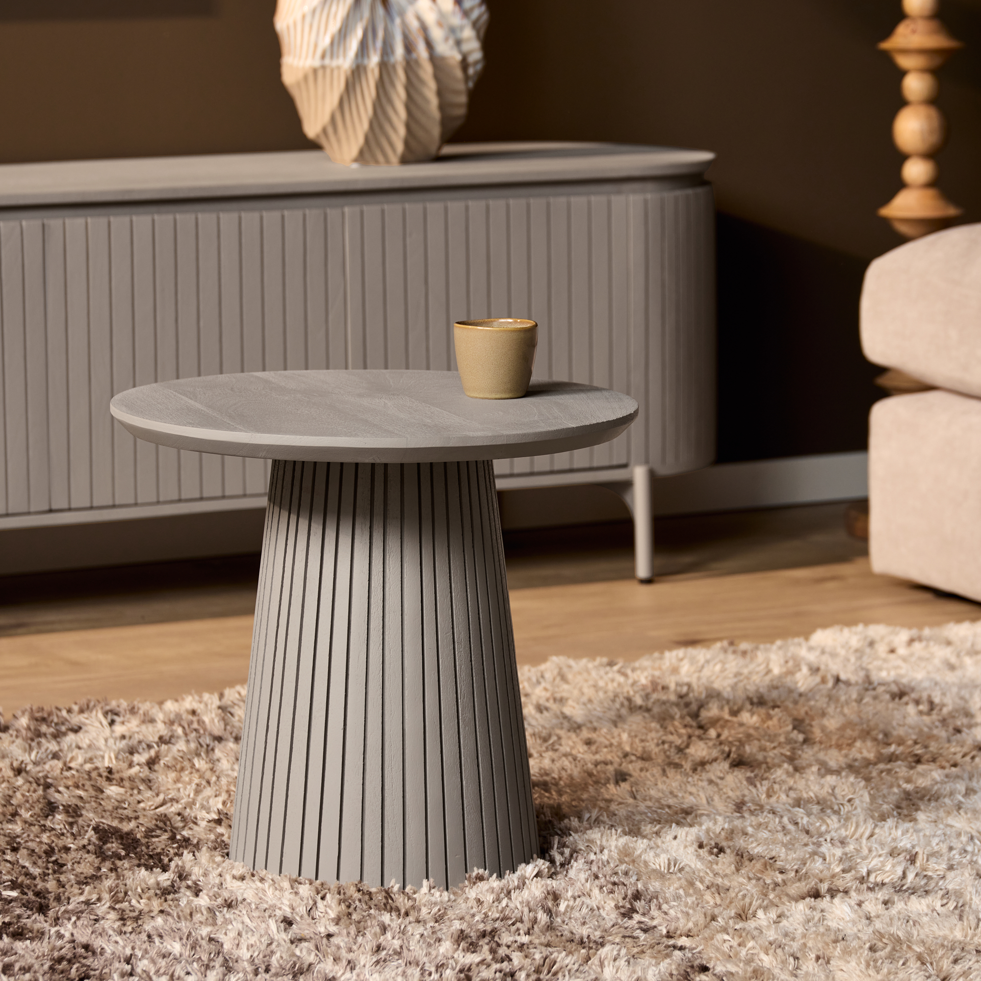 STF-2901_0 Salontafel Solana Taupe Mangohout 50 cm - Image 1