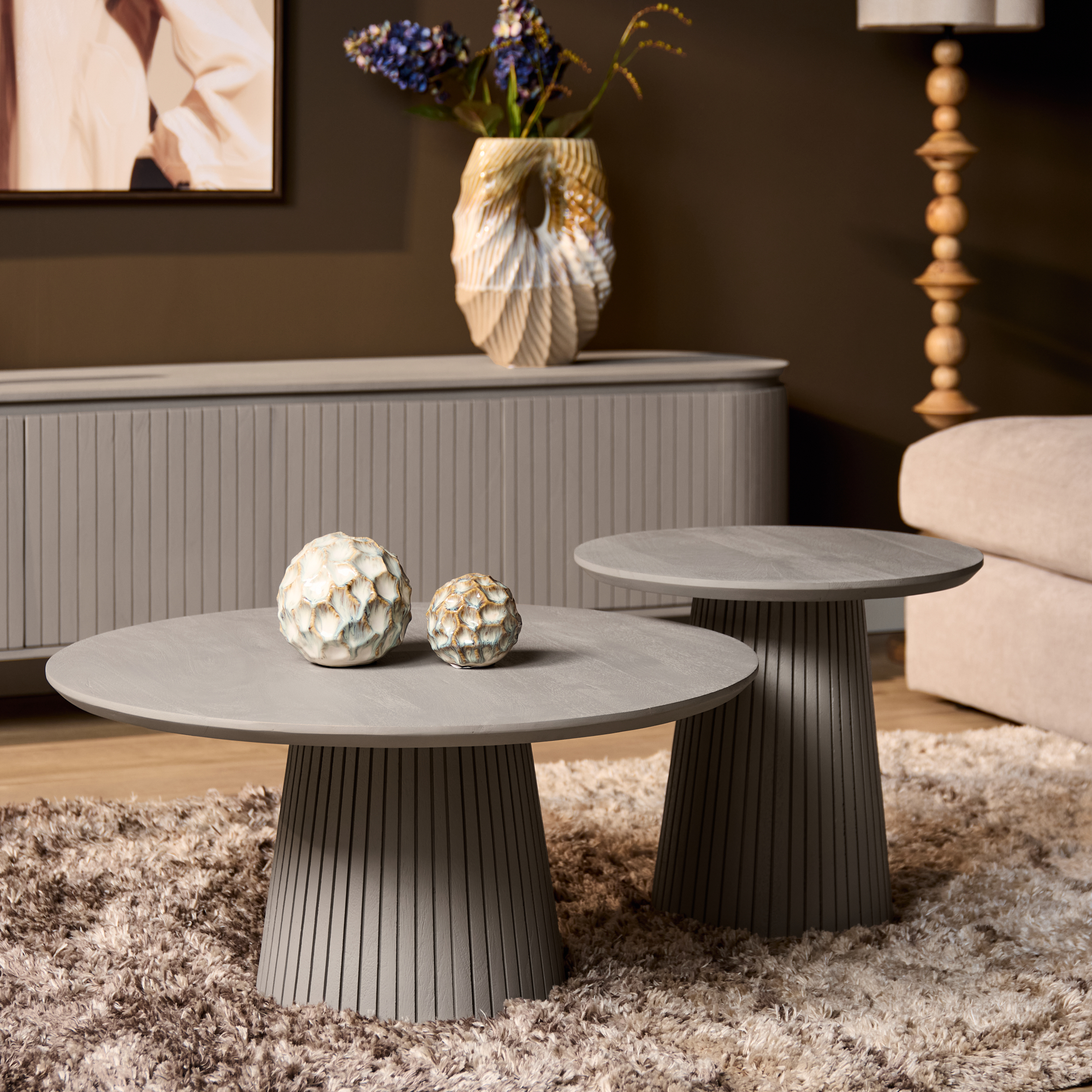 STF-2901_3 Salontafel Solana Taupe Mangohout 50 cm - Image 4