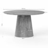 Ronde eettafel Solana Taupe Mangohout 130 cm - Image 7