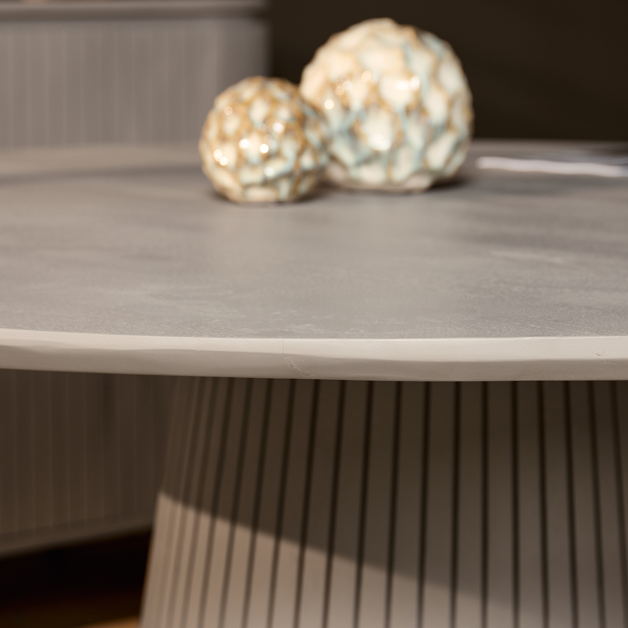 STF-2904_1 Ronde eettafel Solana Taupe Mangohout 150 cm - Image 2