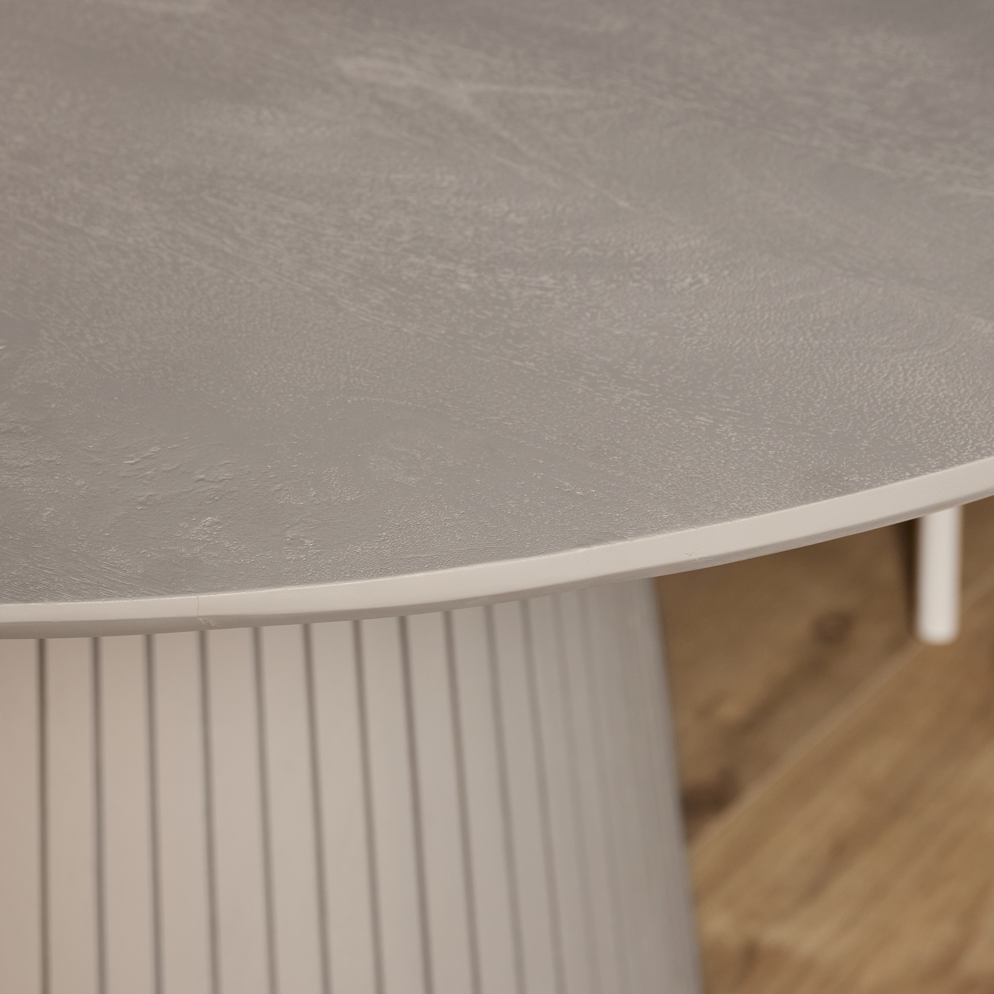 STF-2904_3 Ronde eettafel Solana Taupe Mangohout 150 cm - Image 4